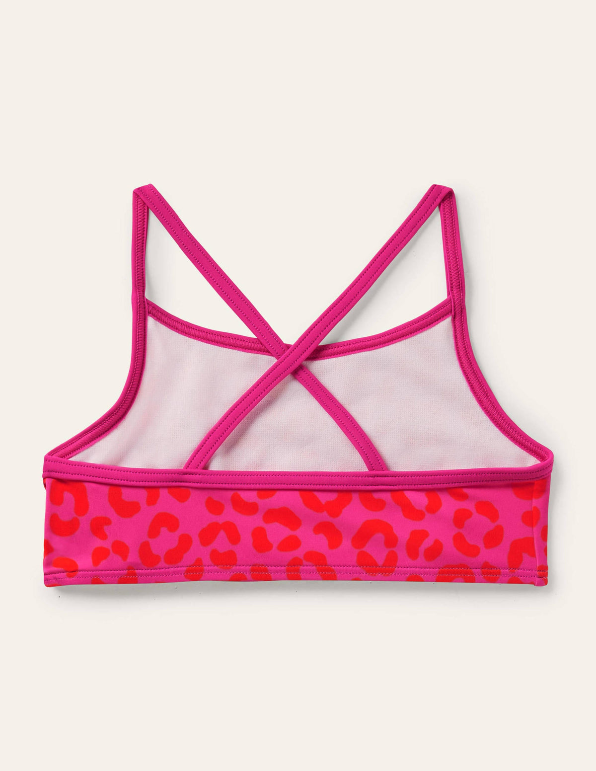 Patterned Bikini Top-Fuchsia Pink Leopard-1