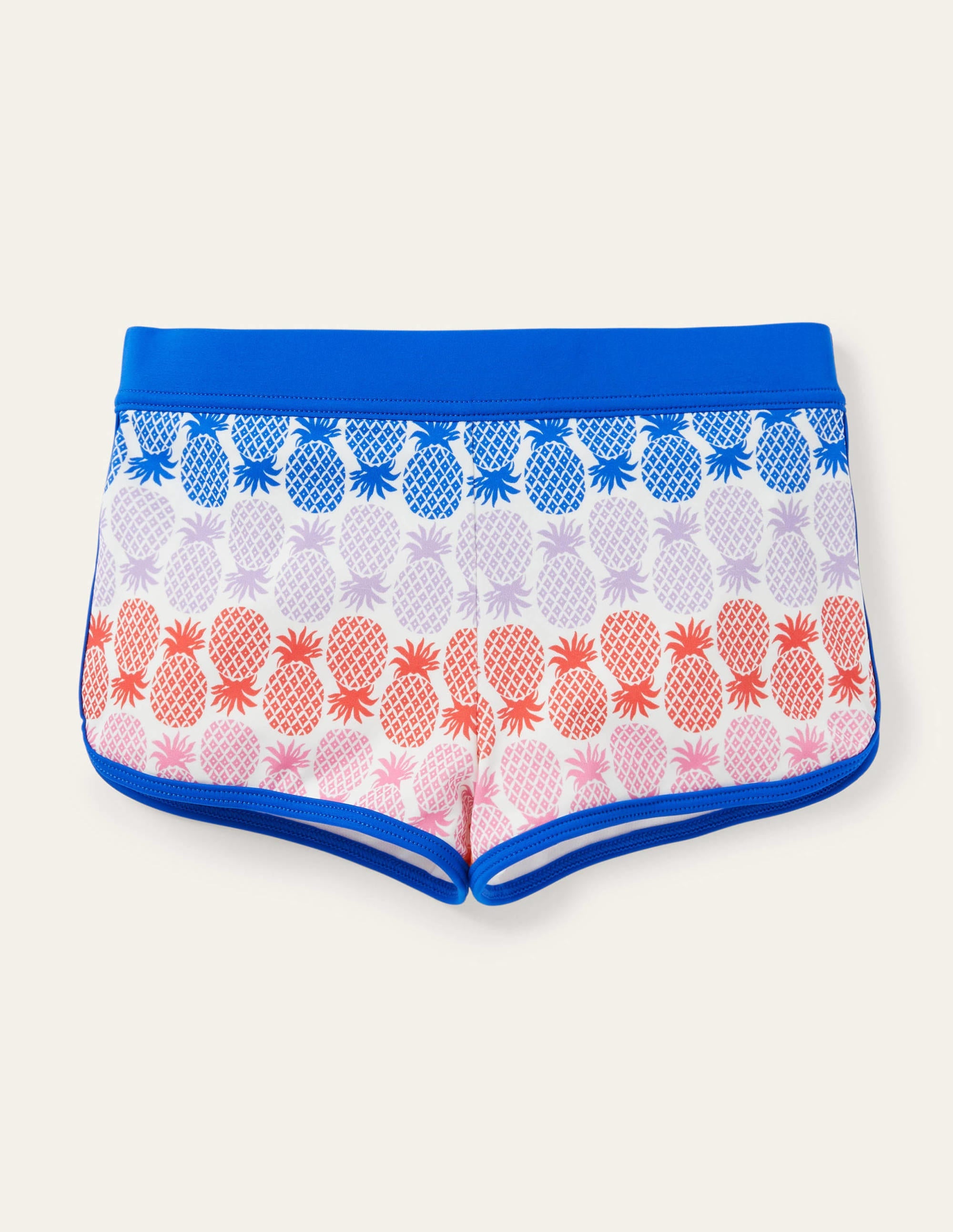 Patterned Swim Shorts-Multi Rainbow Pineapple Geo - Image 1