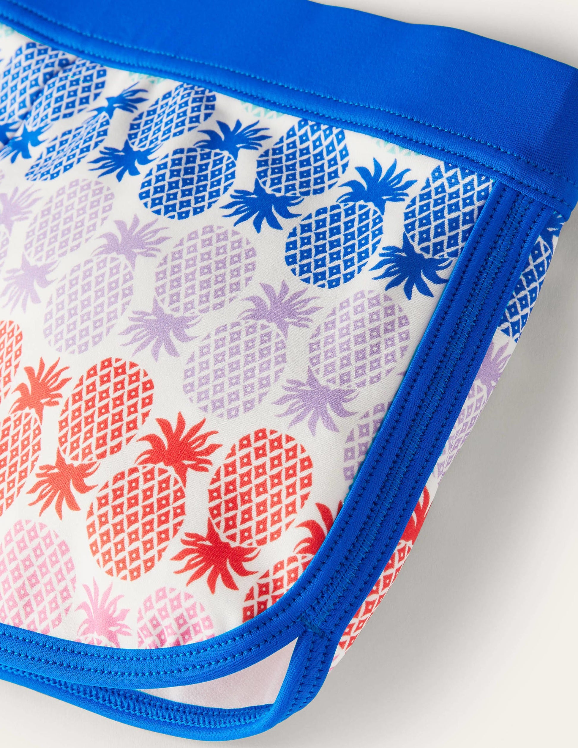 Patterned Swim Shorts-Multi Rainbow Pineapple Geo-3