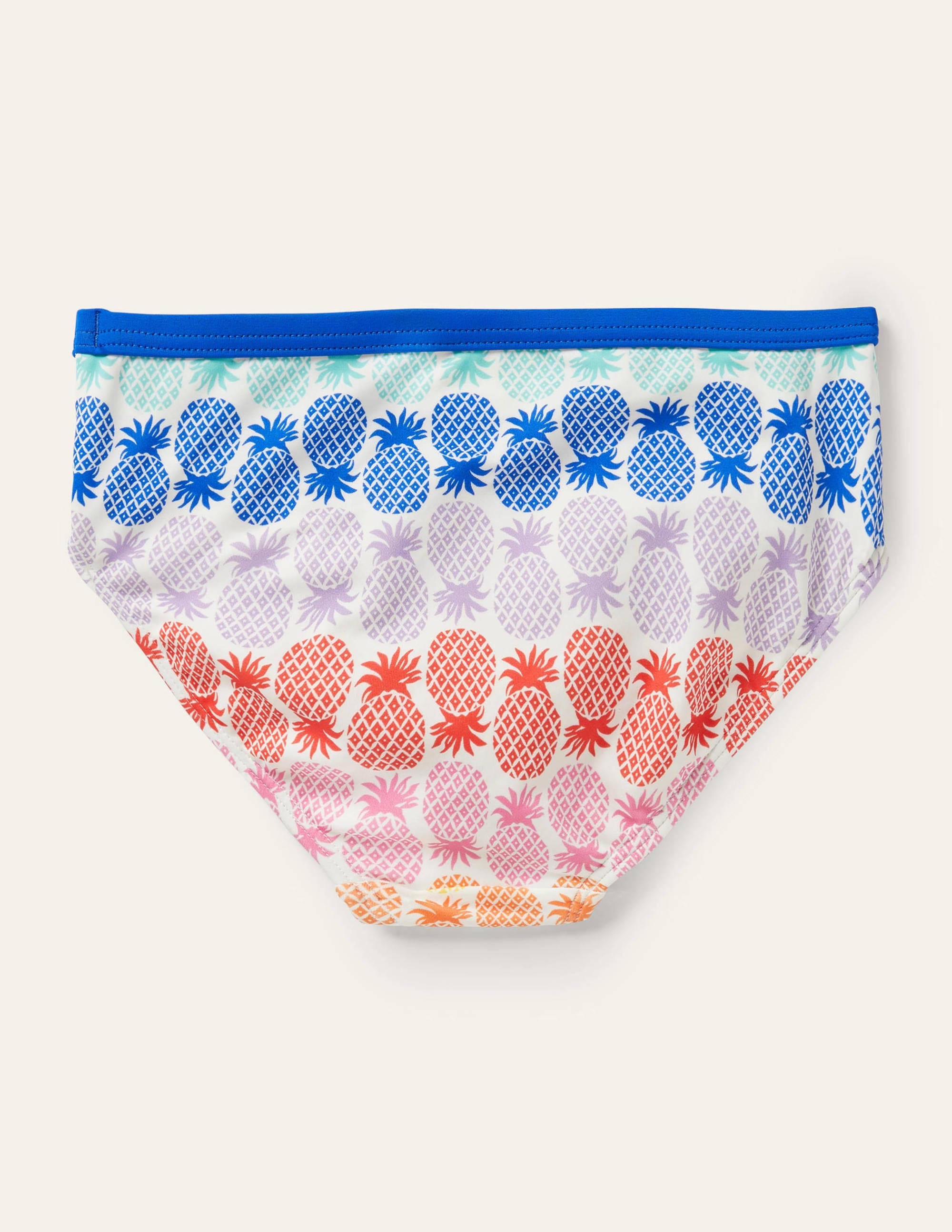 Patterned Bikini Bottoms-Multi Rainbow Pineapple Geo - Image 2