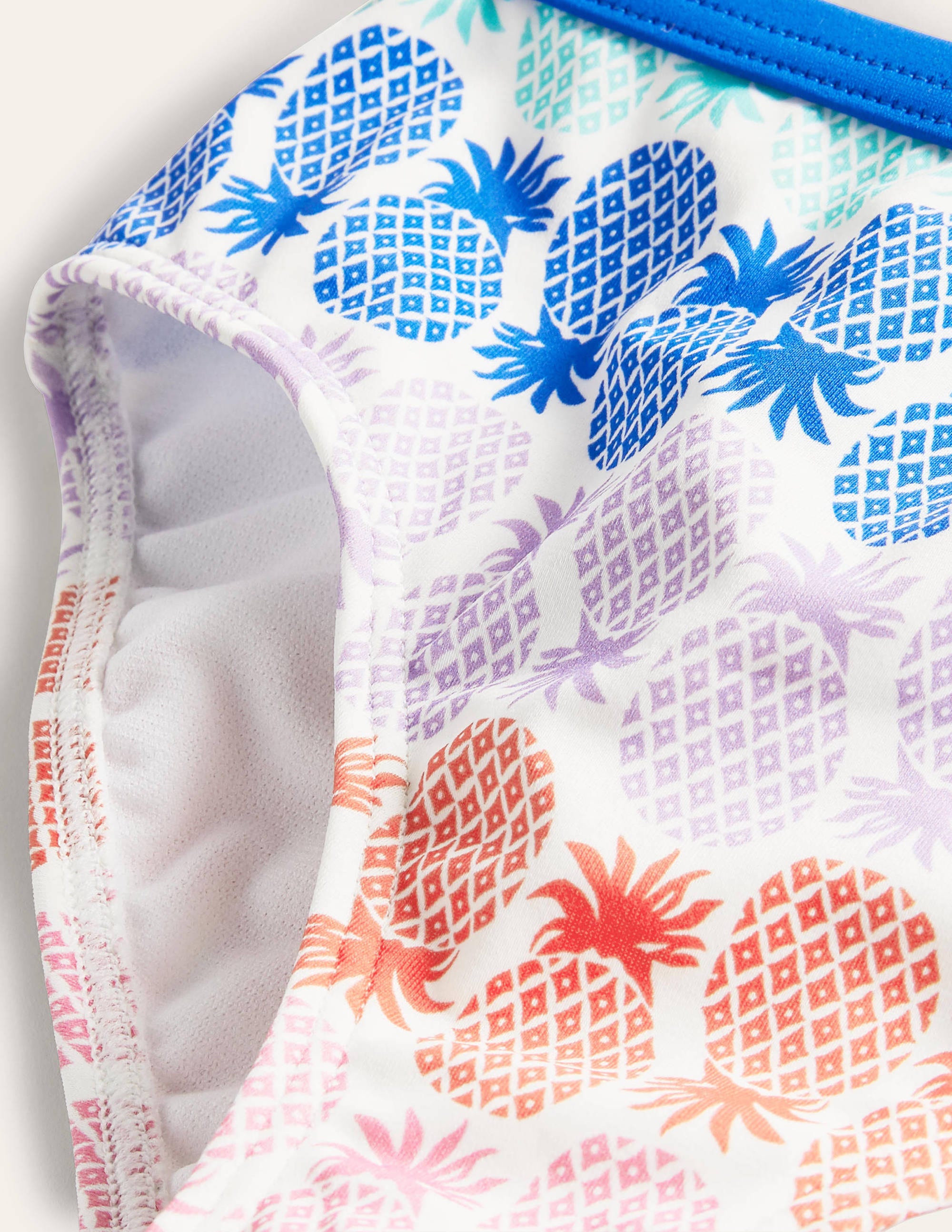 Patterned Bikini Bottoms-Multi Rainbow Pineapple Geo - Image 3