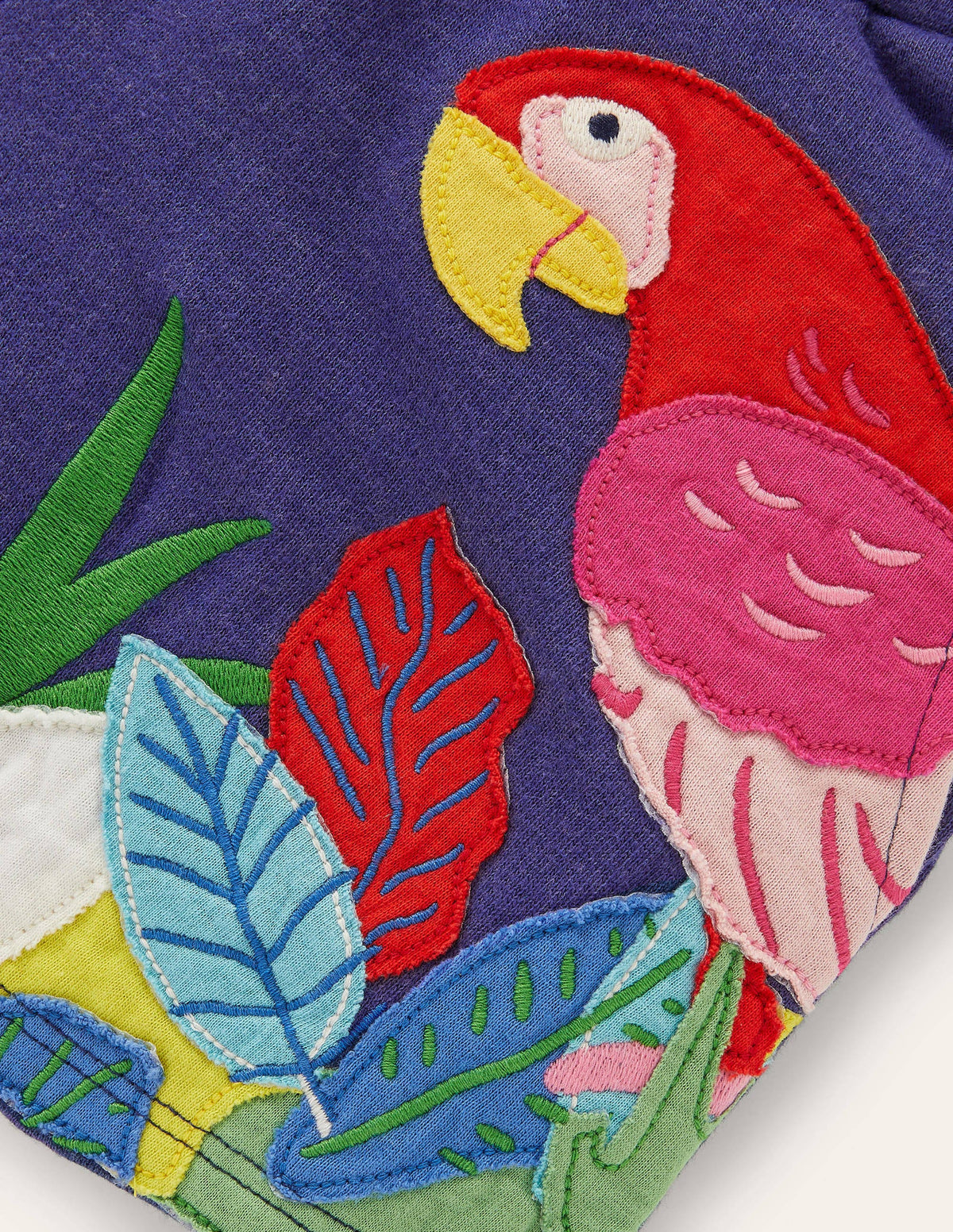 Appliqué Jersey Shorts-Starboard Blue Birds-3