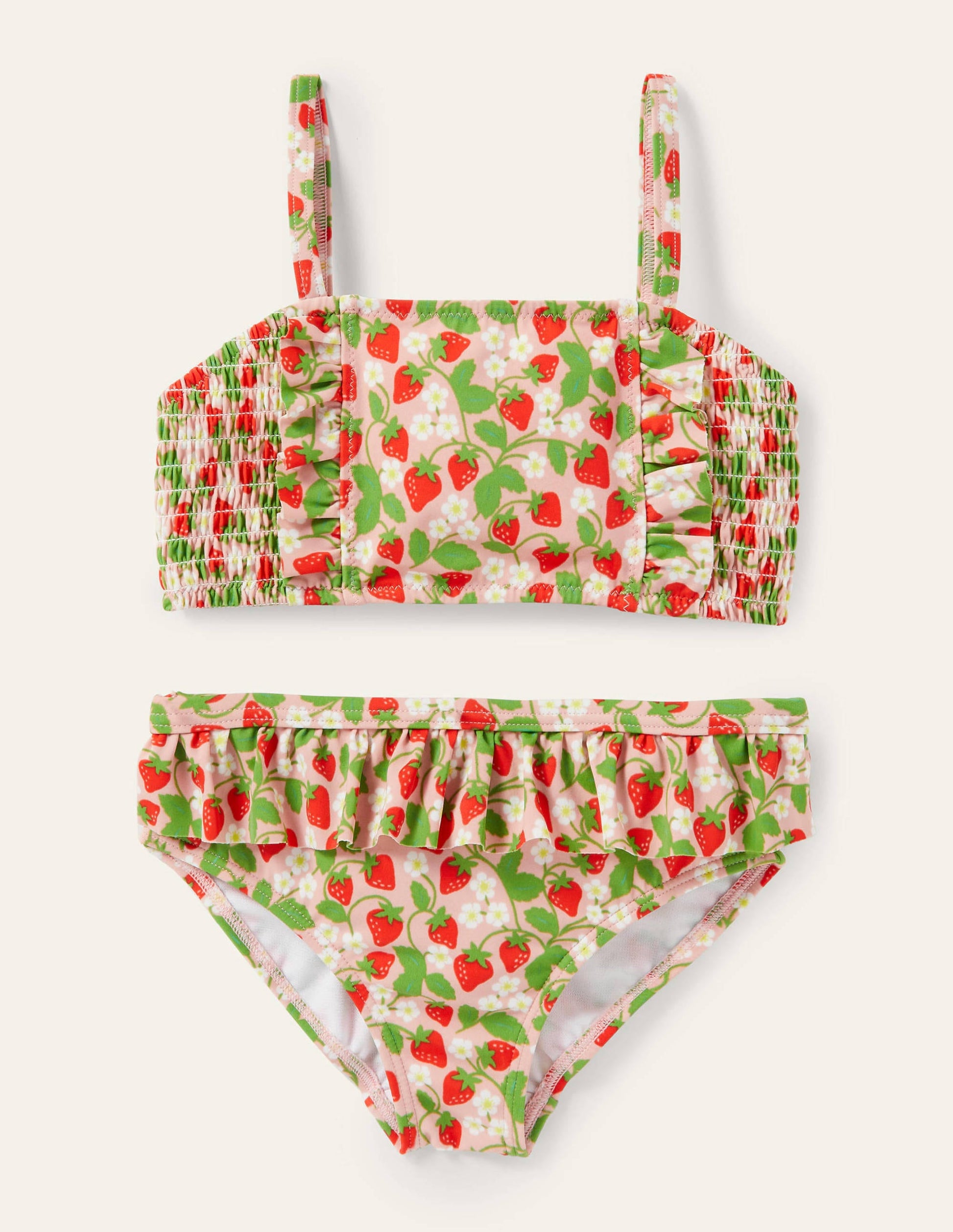 Nostalgic Smocked Bikini-Boto Pink Strawberries-1