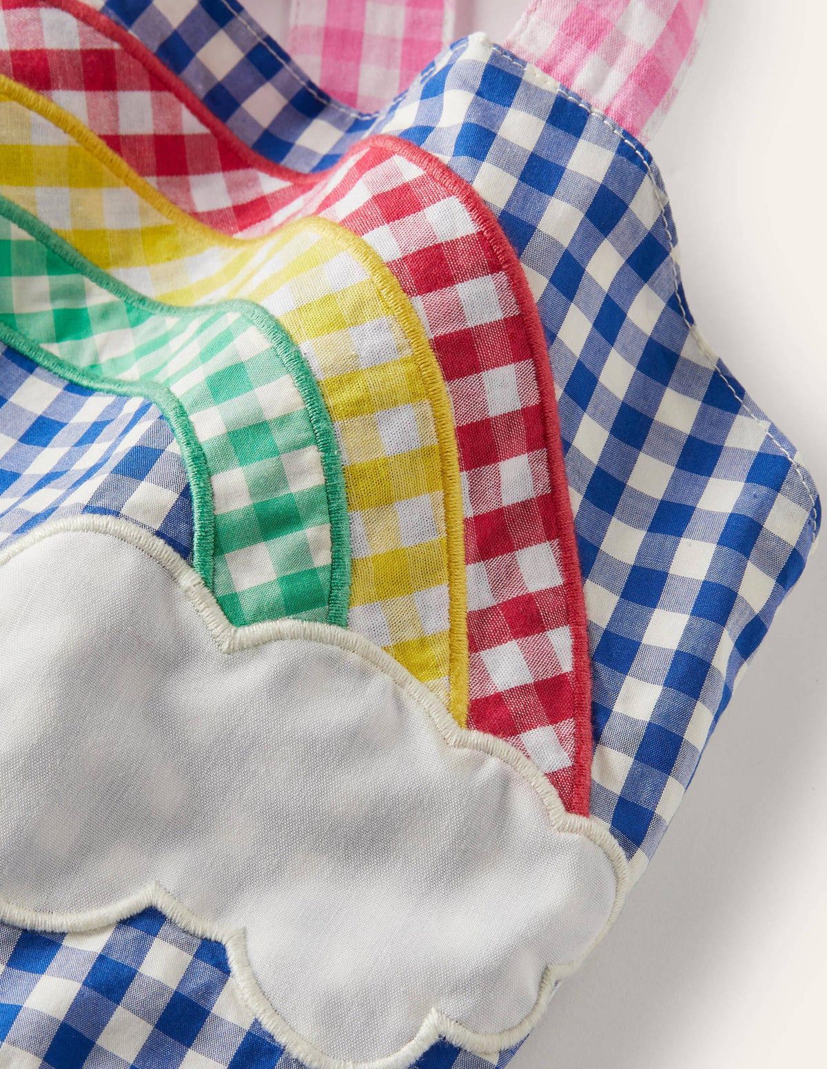 Gingham Woven Sun Dress-Multi Rainbow Scene - Image 3