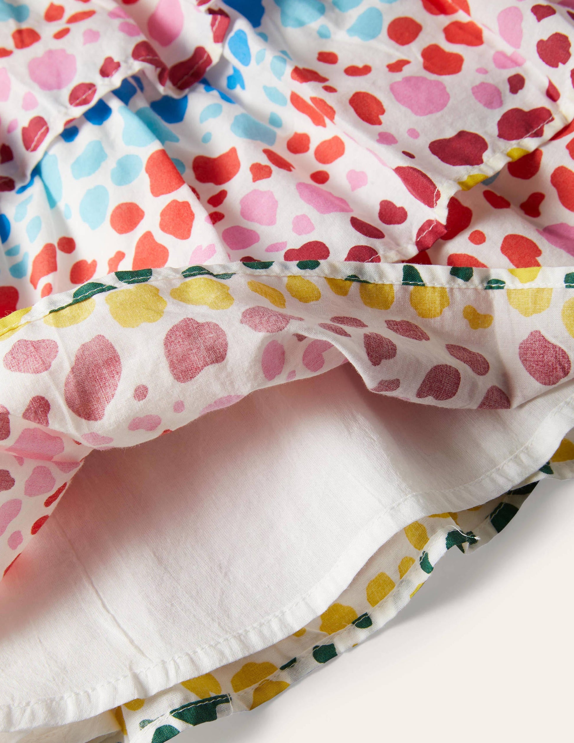 Printed Ruffle Skirt-Multi Rainbow Leopard-2