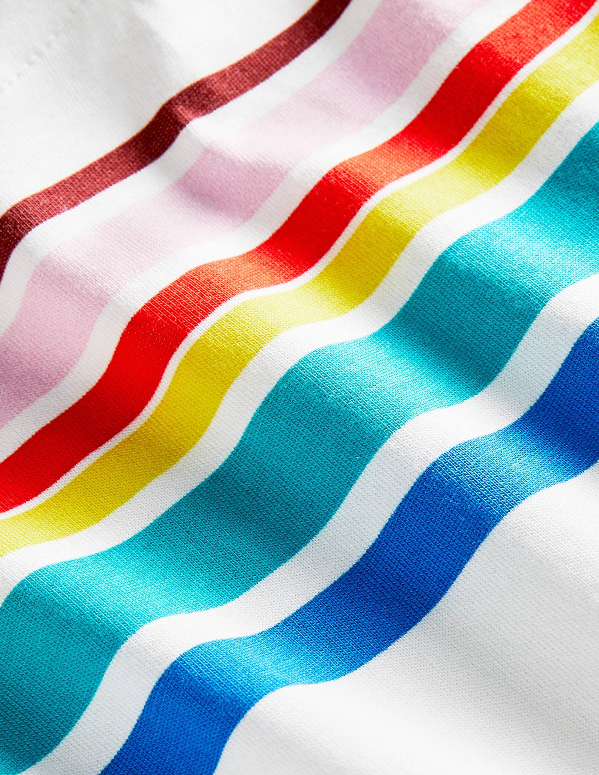 Short-sleeved Breton-Ivory/ Rainbow - Image 3