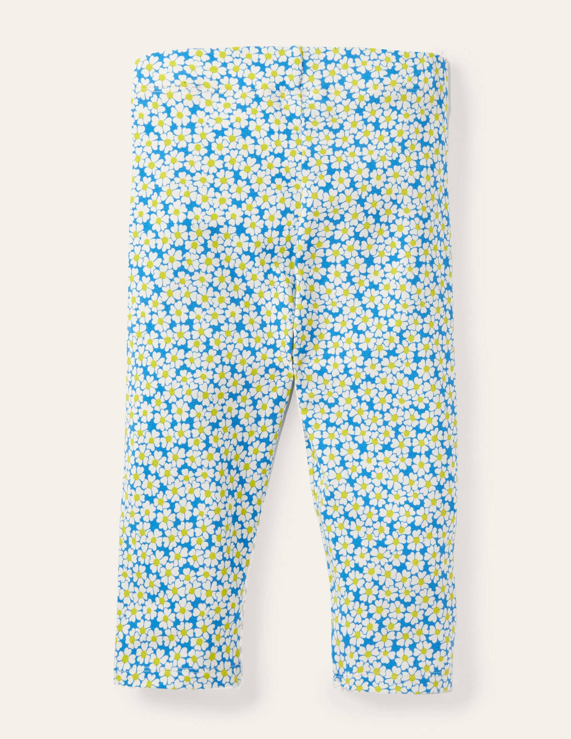 Fun Cropped Leggings-Moroccan Blue Daisybed-2