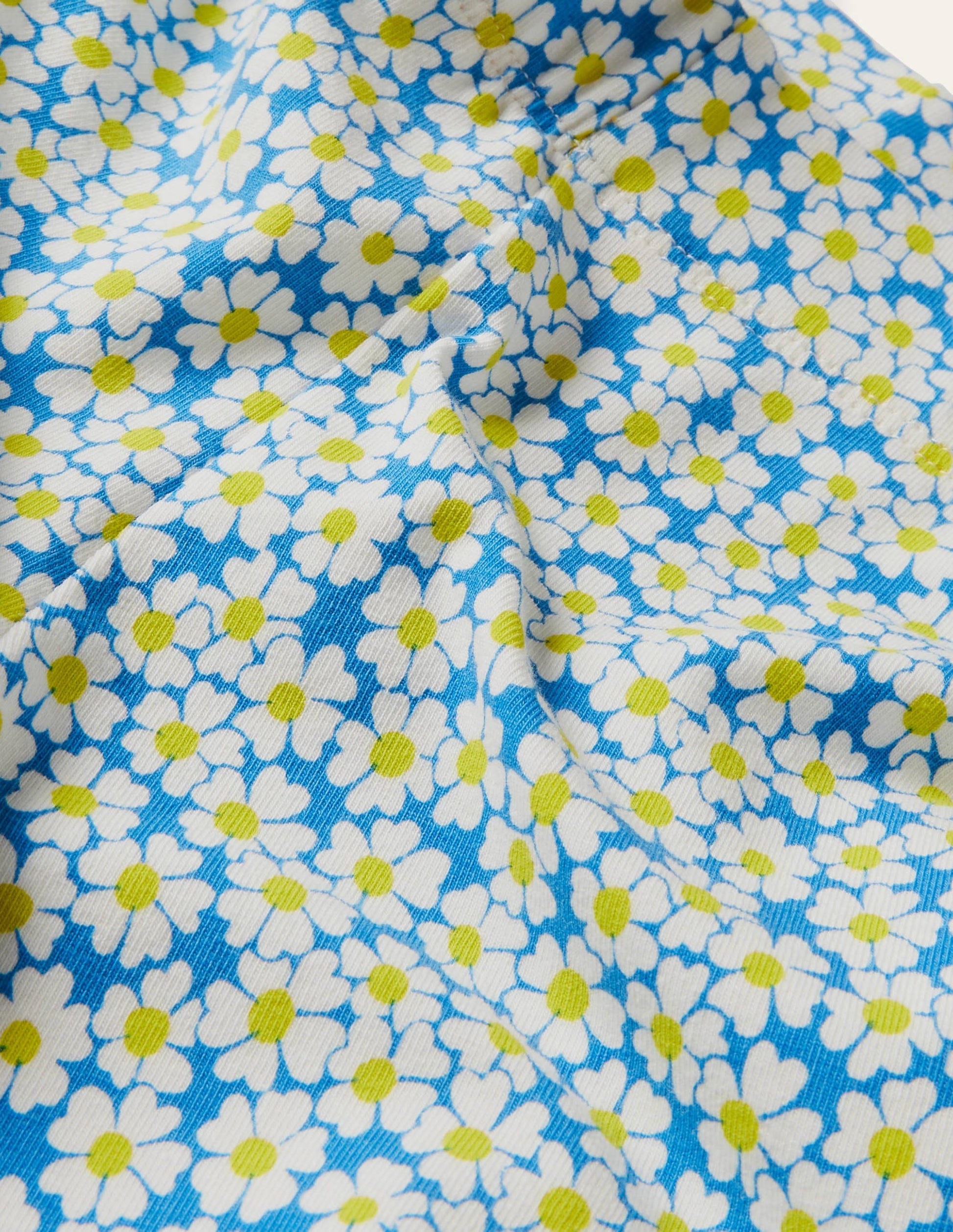 Fun Cropped Leggings-Moroccan Blue Daisybed-3
