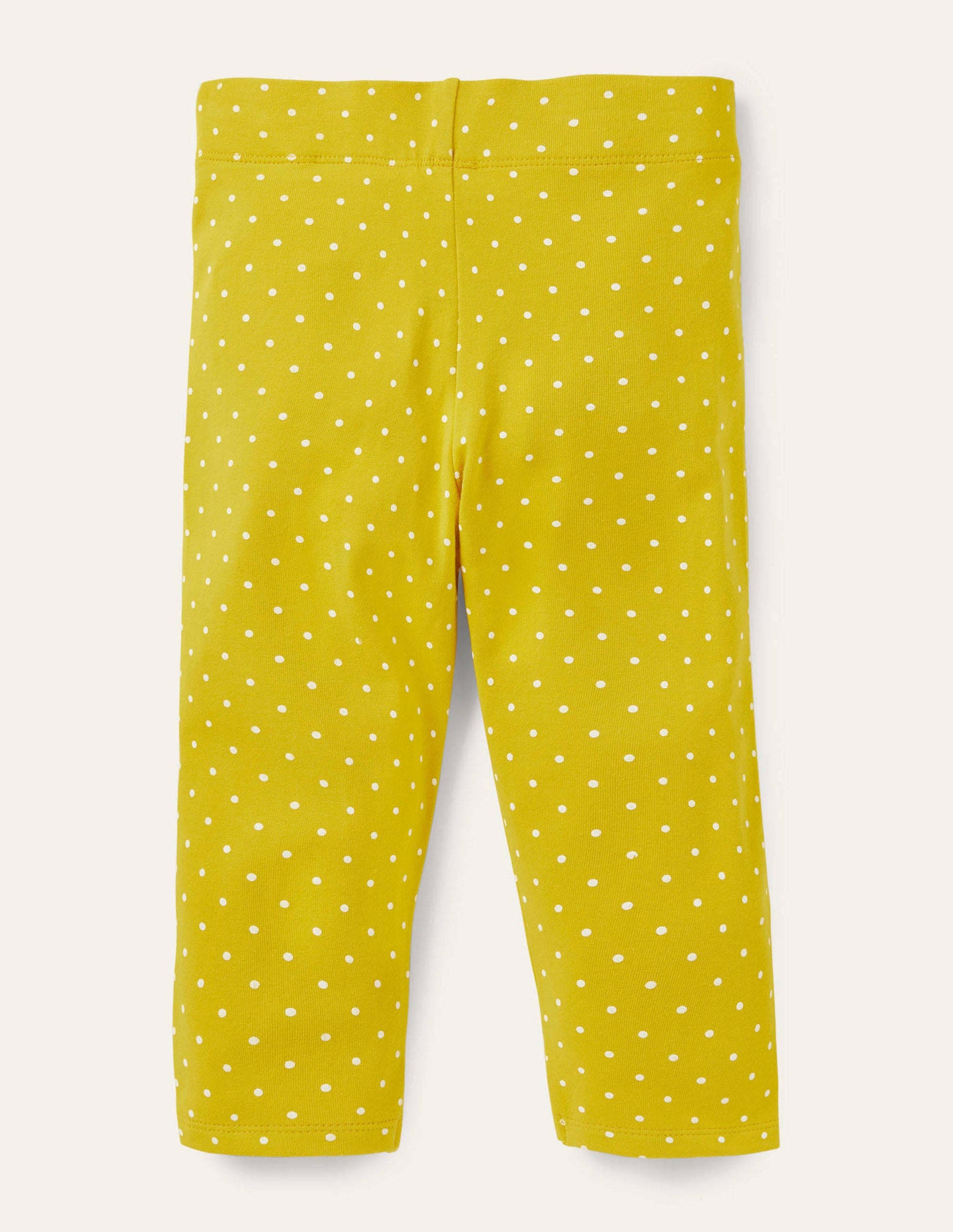 Fun Cropped Leggings-Daffodil Yellow Pin Spot-2