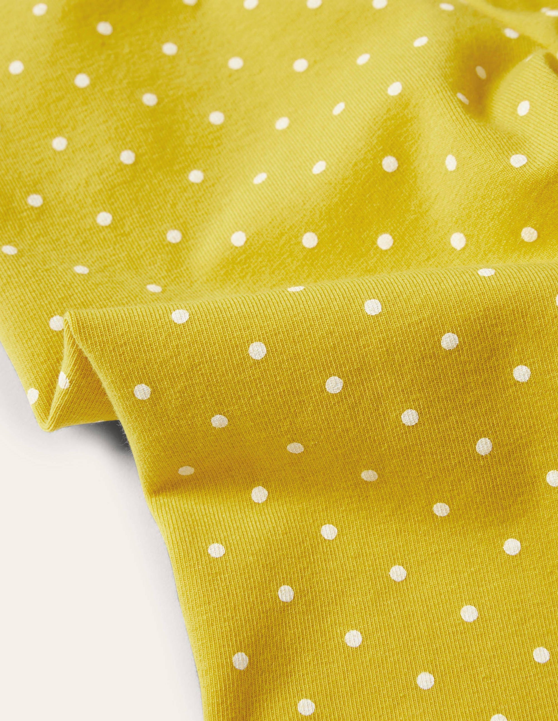 Fun Cropped Leggings-Daffodil Yellow Pin Spot-3