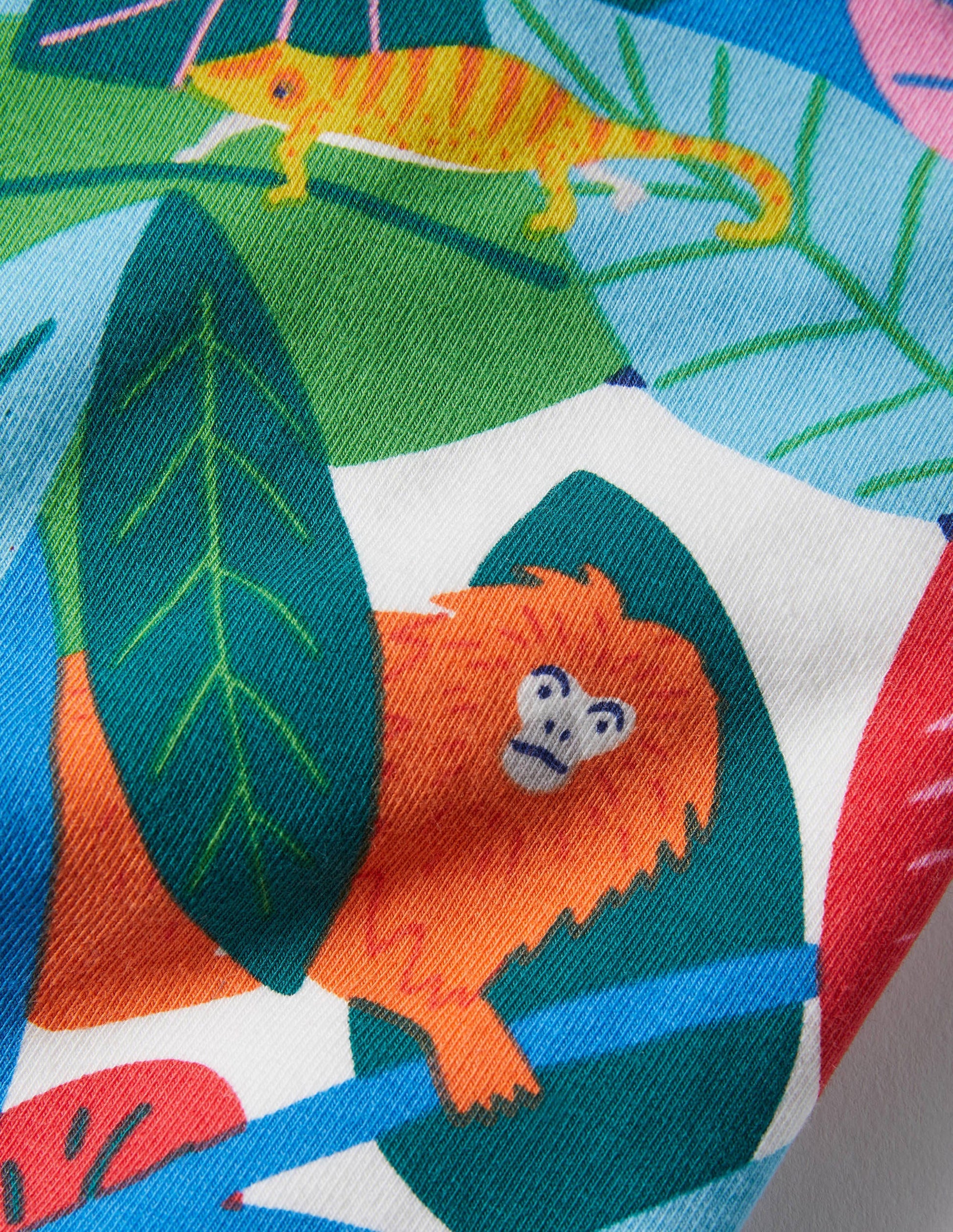 Fun Cropped Leggings-Multi Endangered Jungle-3