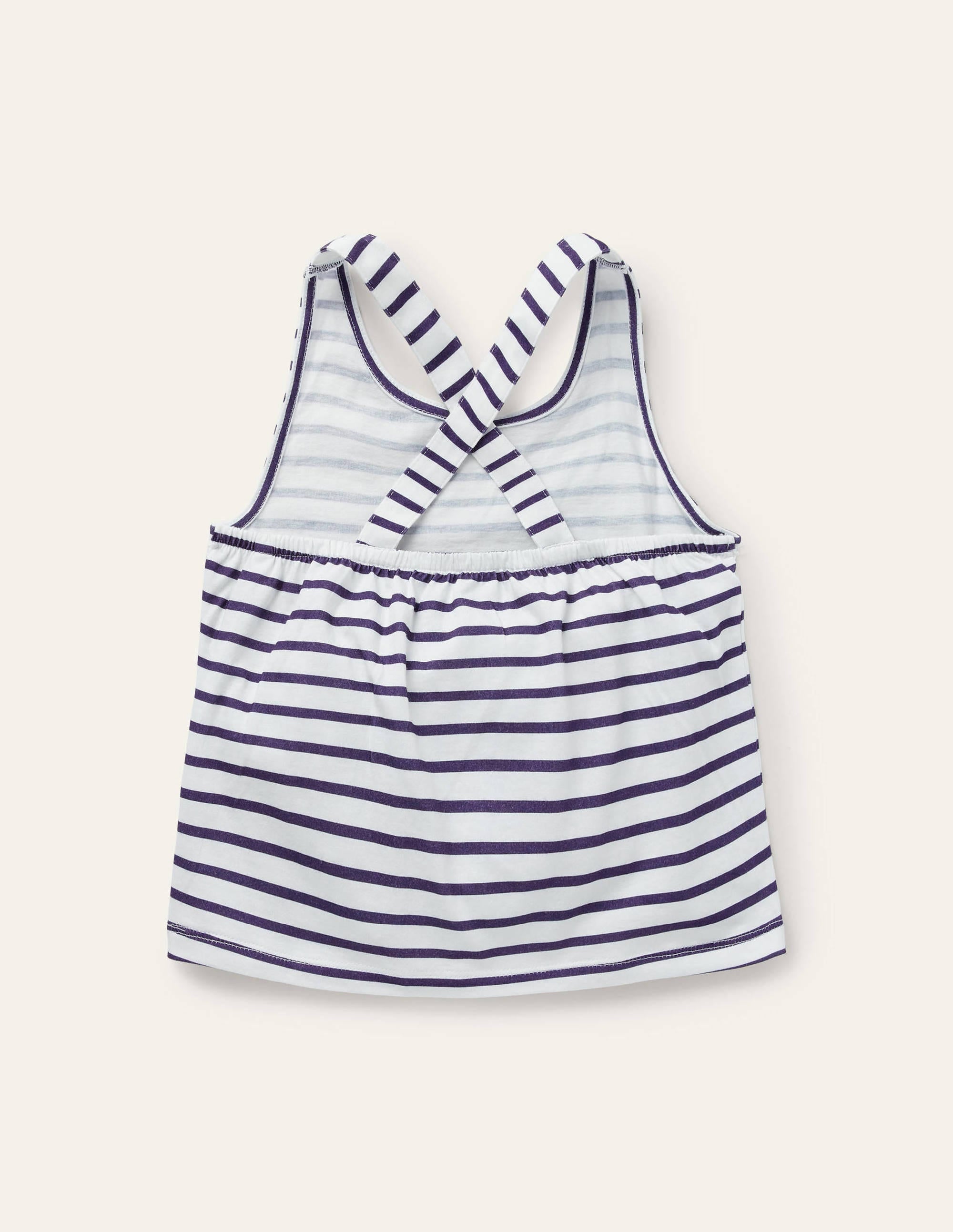 Cross-Back Vest-White/Indigo Navy - Image 2
