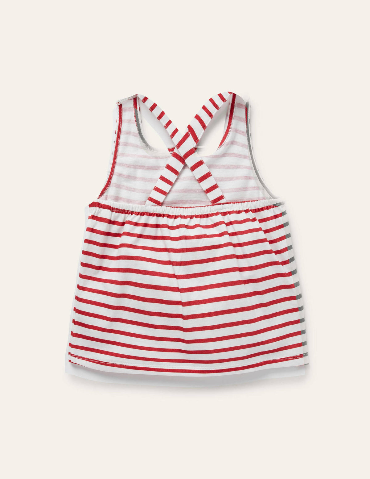 Cross-Back Vest-Ivory/ Strawberry Tart Red-2