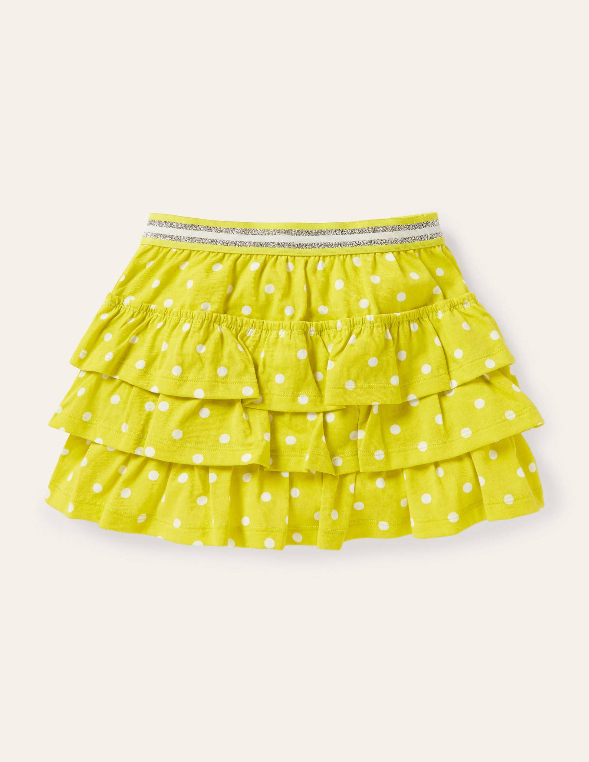 Jersey Ruffle Skort-Maximillion Yellow Spot-1