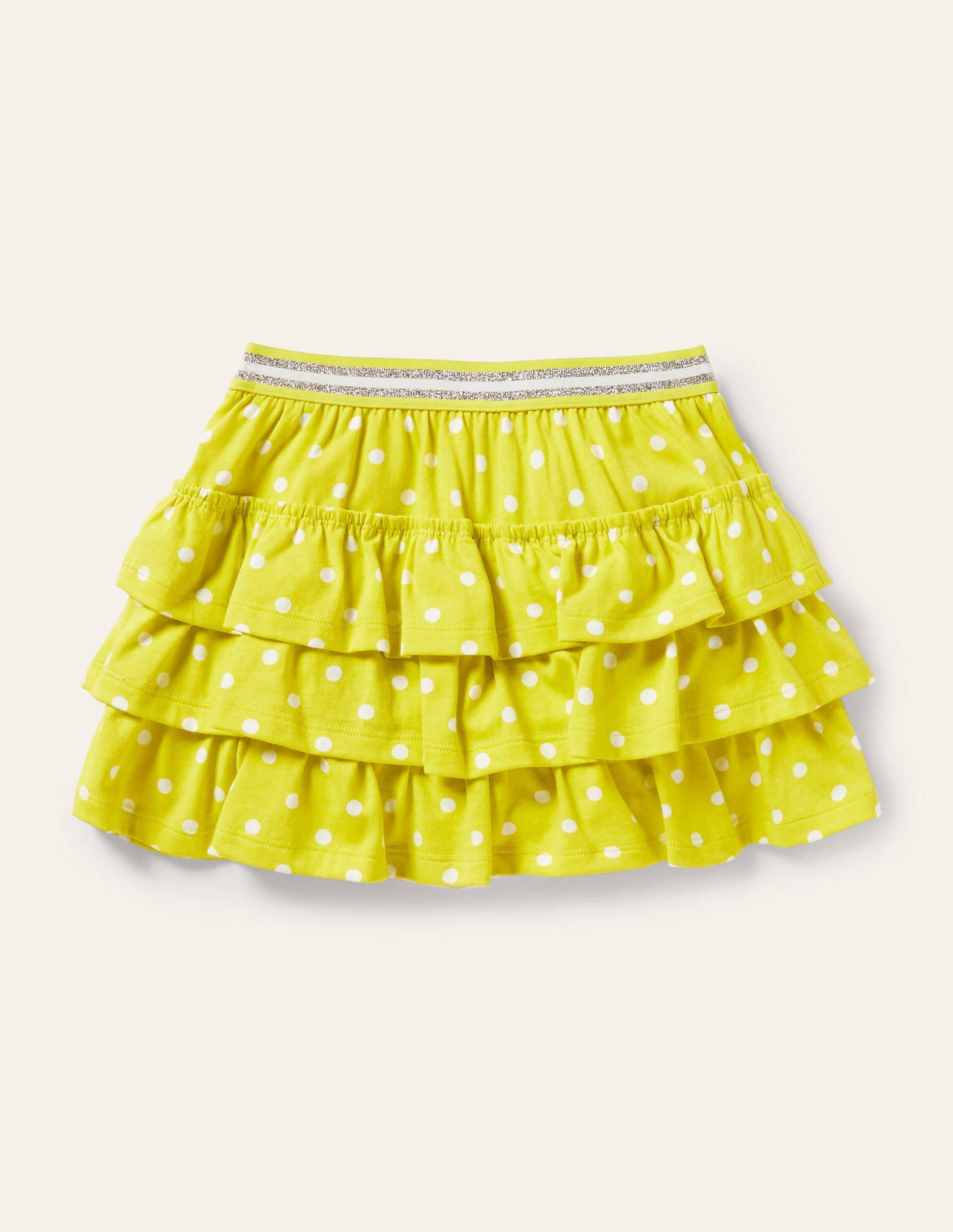 Jersey Ruffle Skort-Maximillion Yellow Spot-2