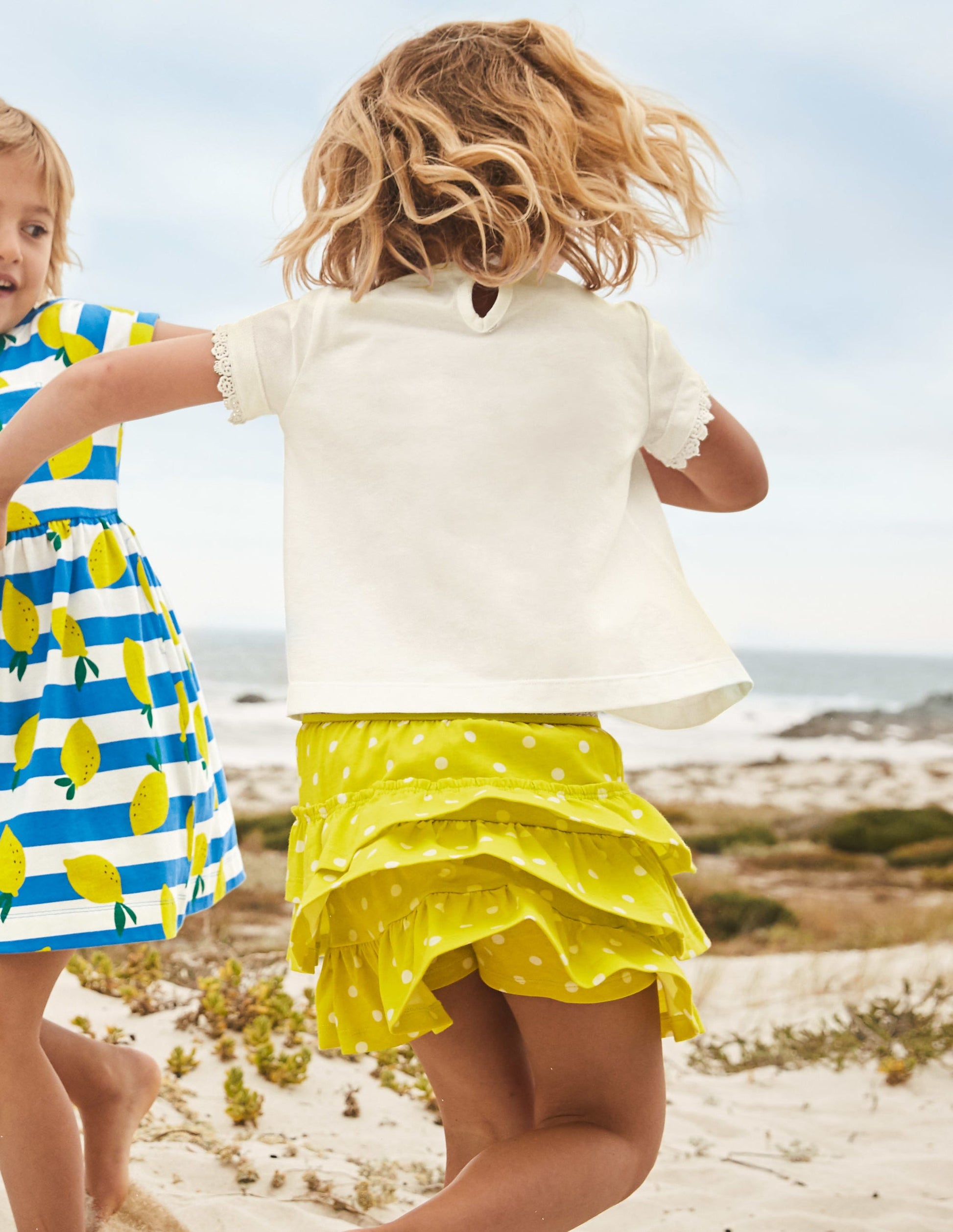Jersey Ruffle Skort-Maximillion Yellow Spot-4