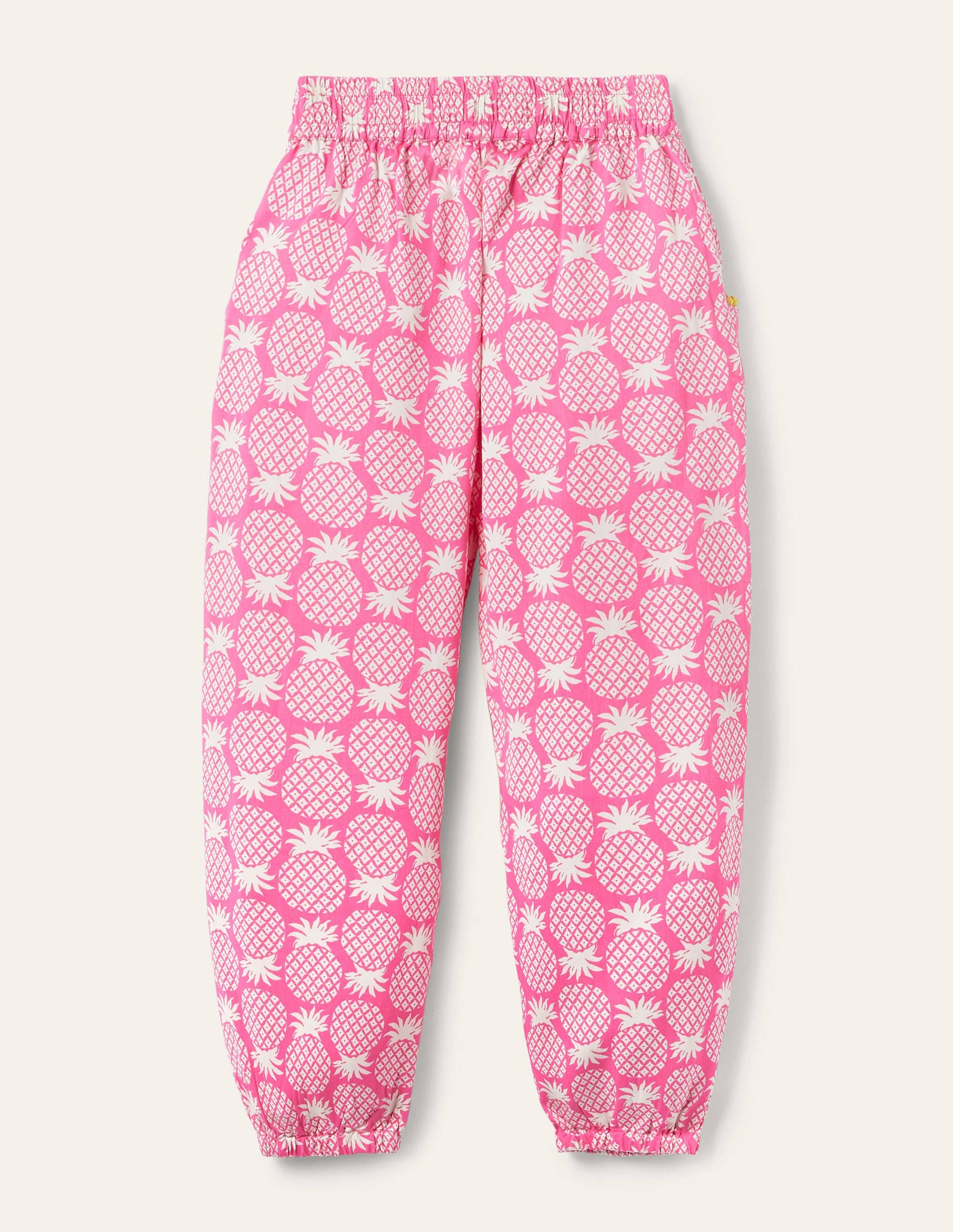 Relaxed Woven Printed Trousers-Party Pink Pineapple Geo - Image 2