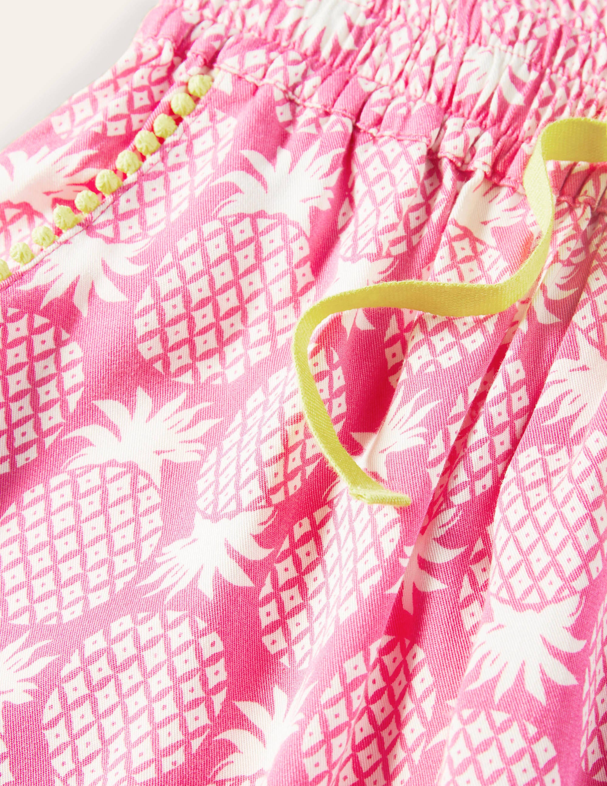 Relaxed Woven Printed Trousers-Party Pink Pineapple Geo - Image 3