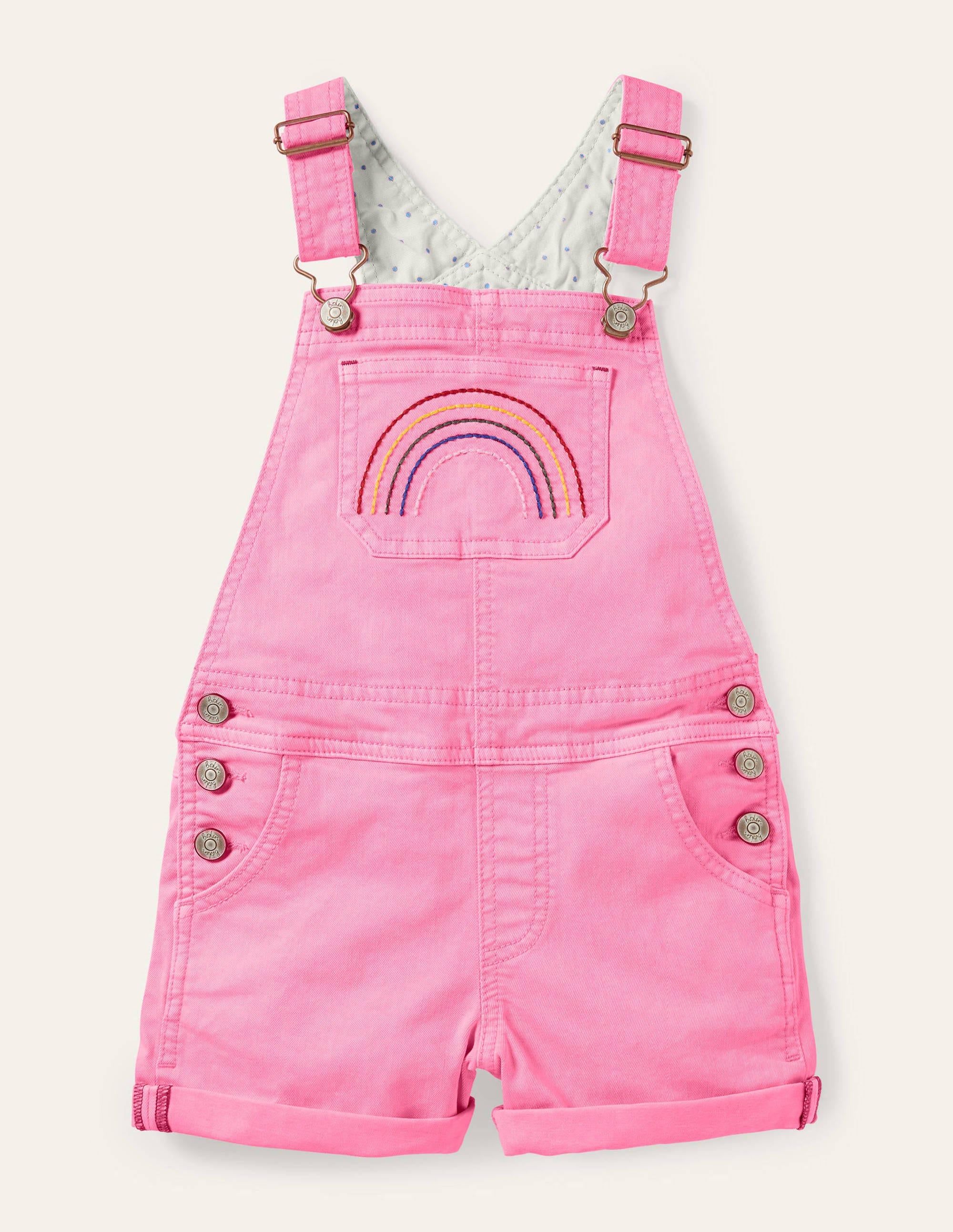 Fun Short Dungarees-Festival Pink - Image 1