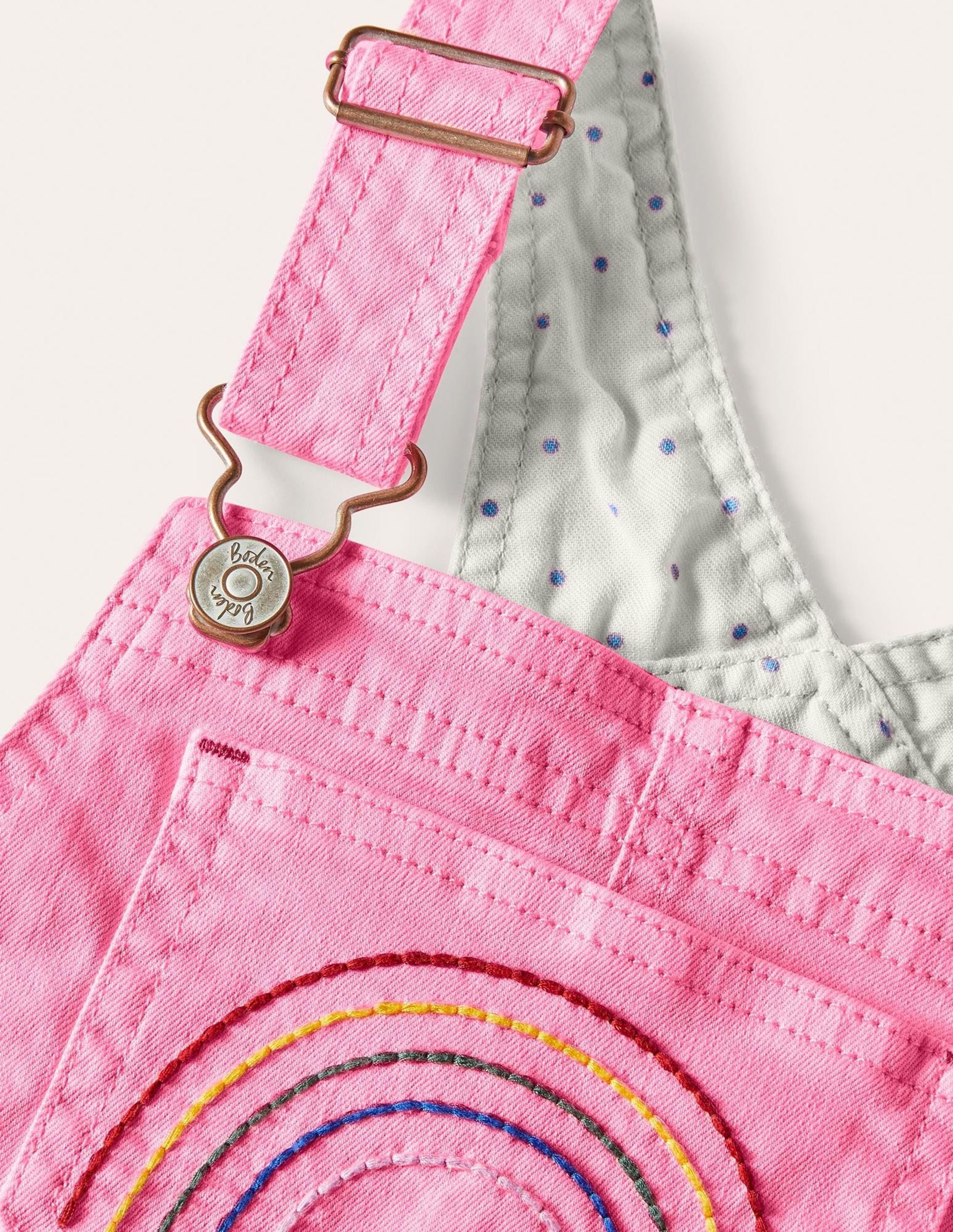 Fun Short Dungarees-Festival Pink - Image 3