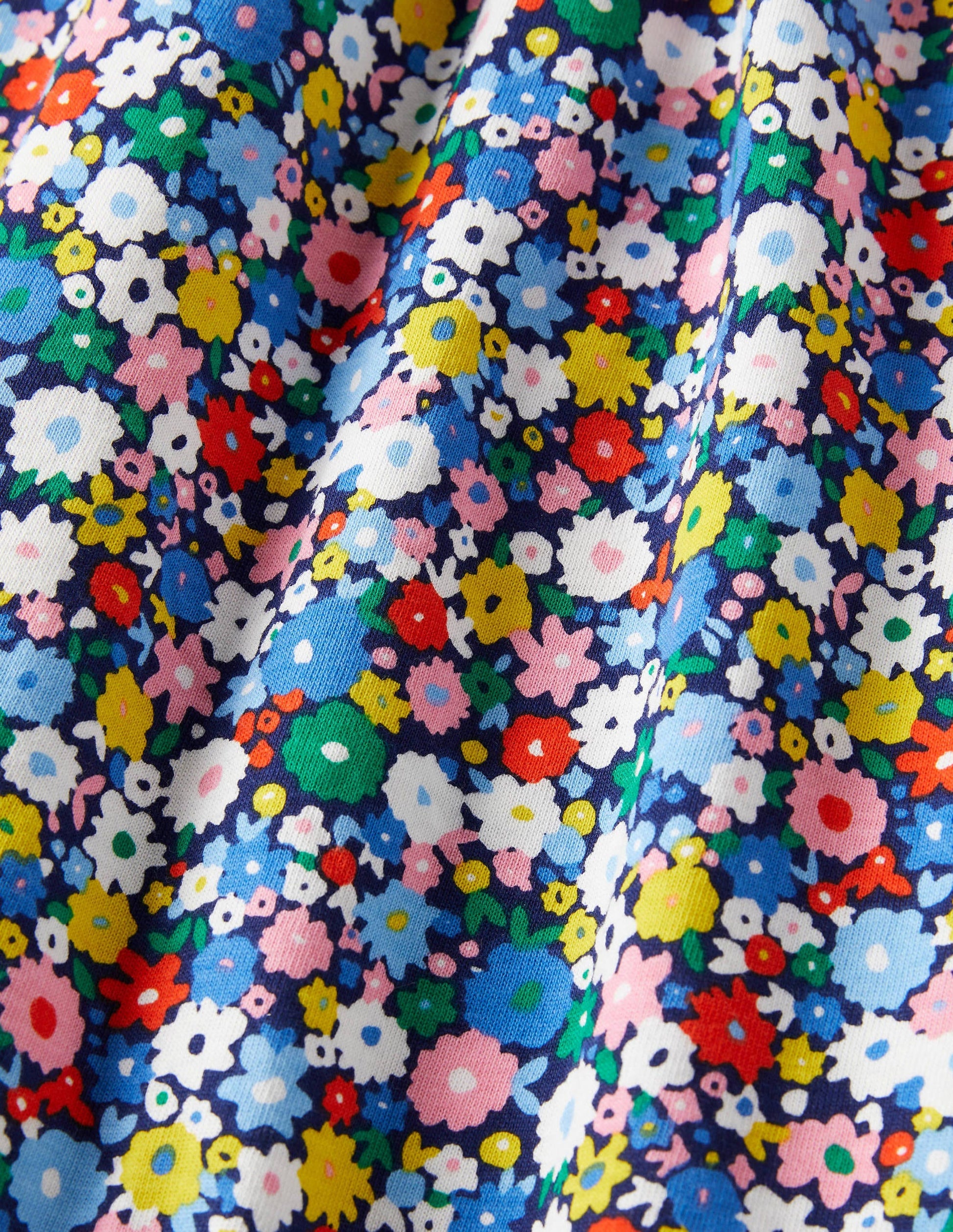 Smocked Skort Dress-Elizabethan Blue Flowerpatch-3