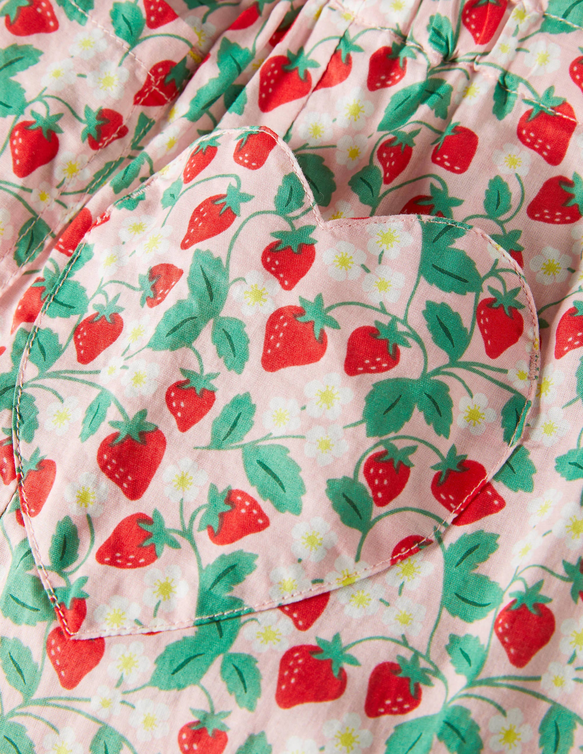 Lightweight Printed Trouser-Boto Pink Strawberry Ditsy - Image 3
