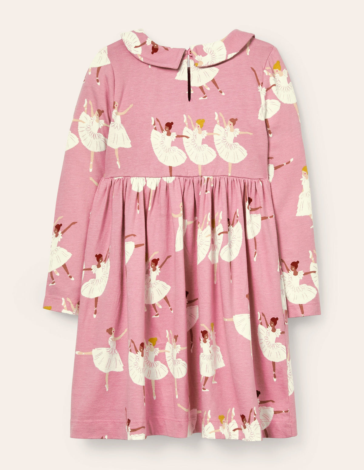 Jersey Collar Printed Dress-Formica Pink Ballerinas - Image 2