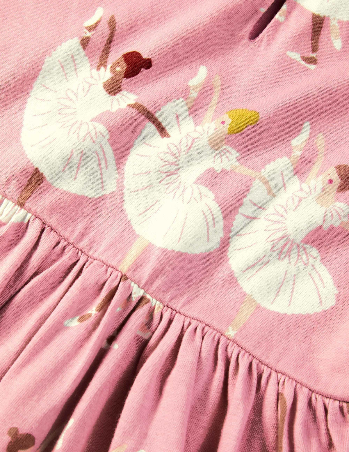 Jersey Collar Printed Dress-Formica Pink Ballerinas - Image 3