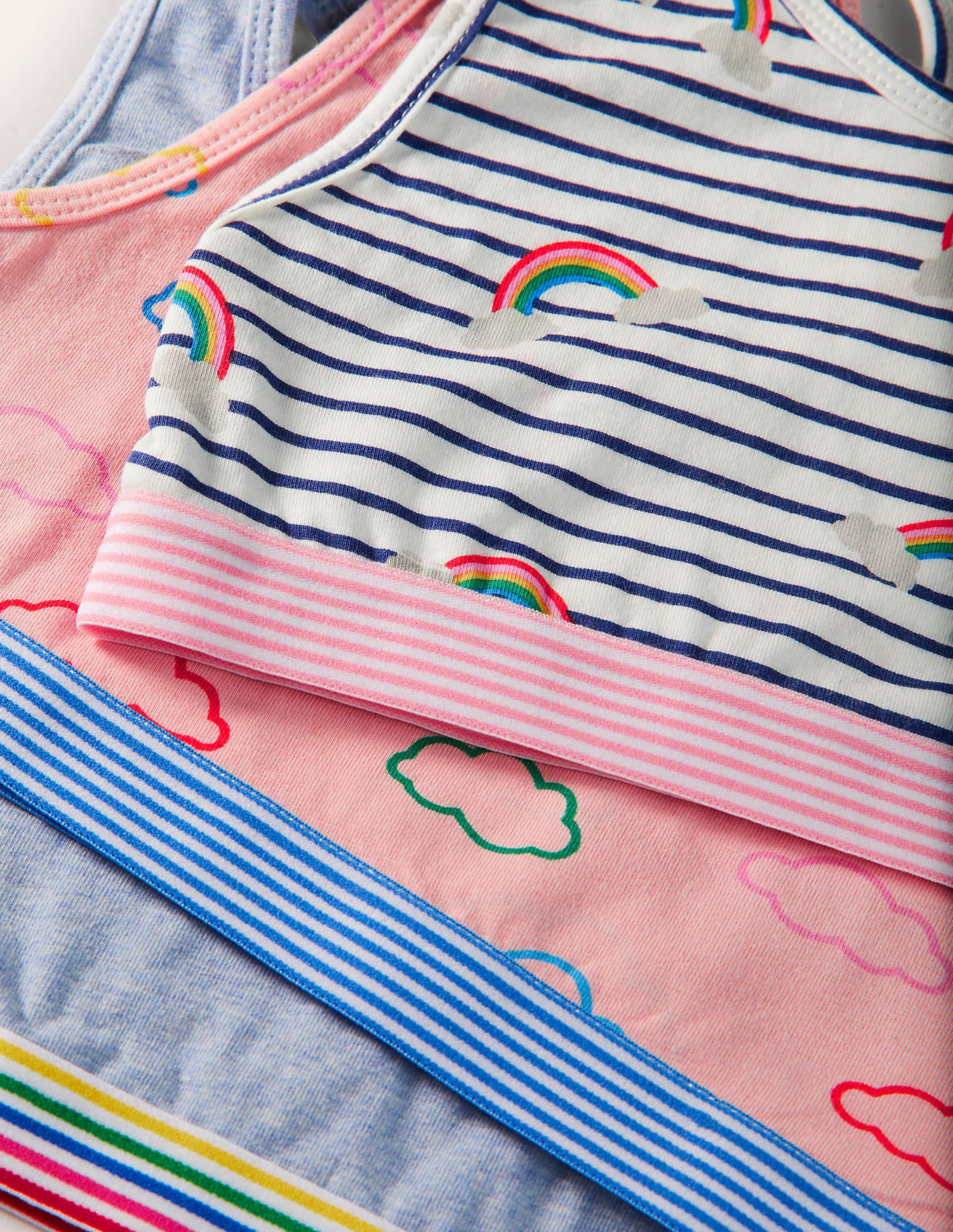 Sporty Crop Tops 3 Pack-Rainbow Clouds - Image 3