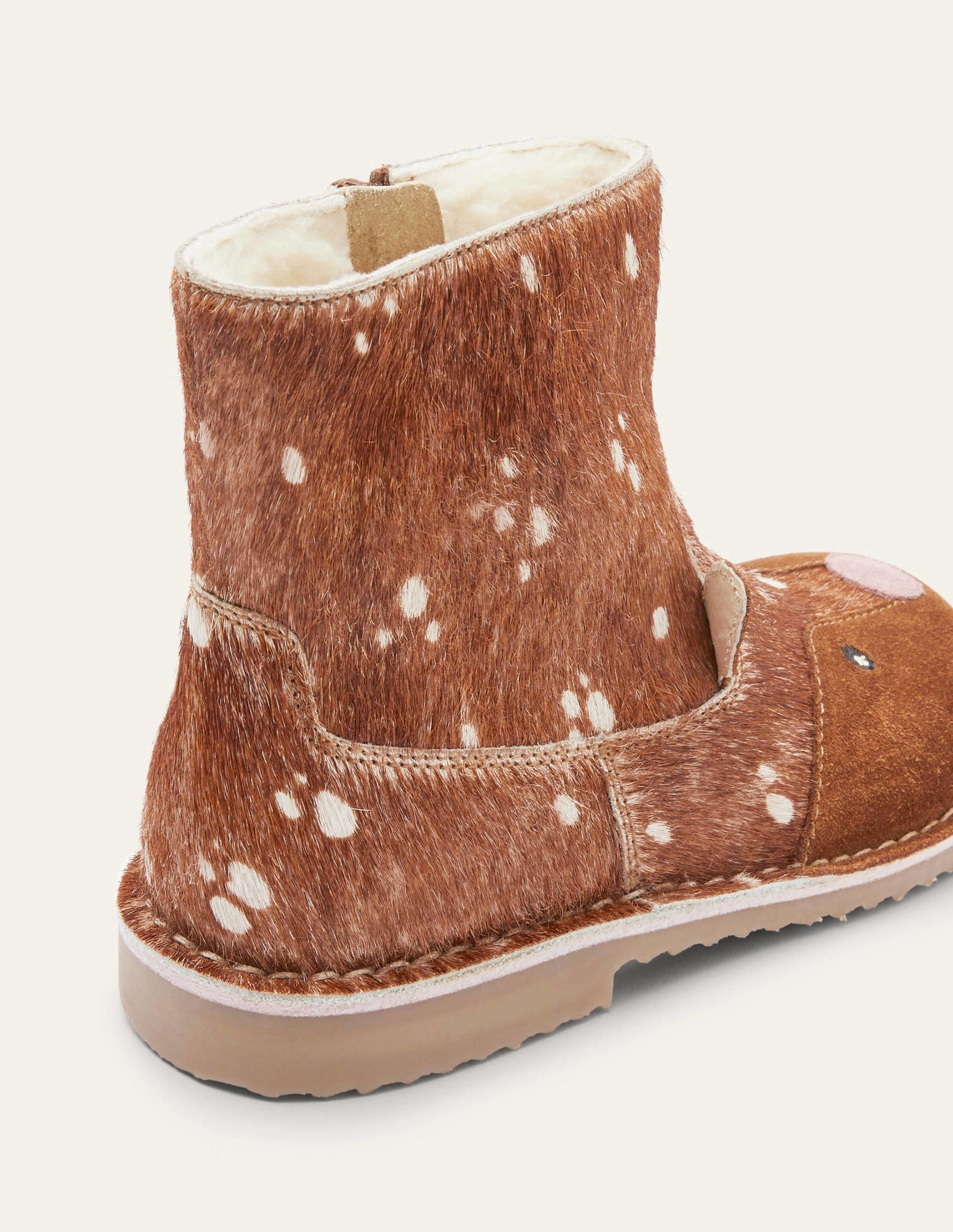Cosy Short Leather Boots-Deer Hair on Hide-3