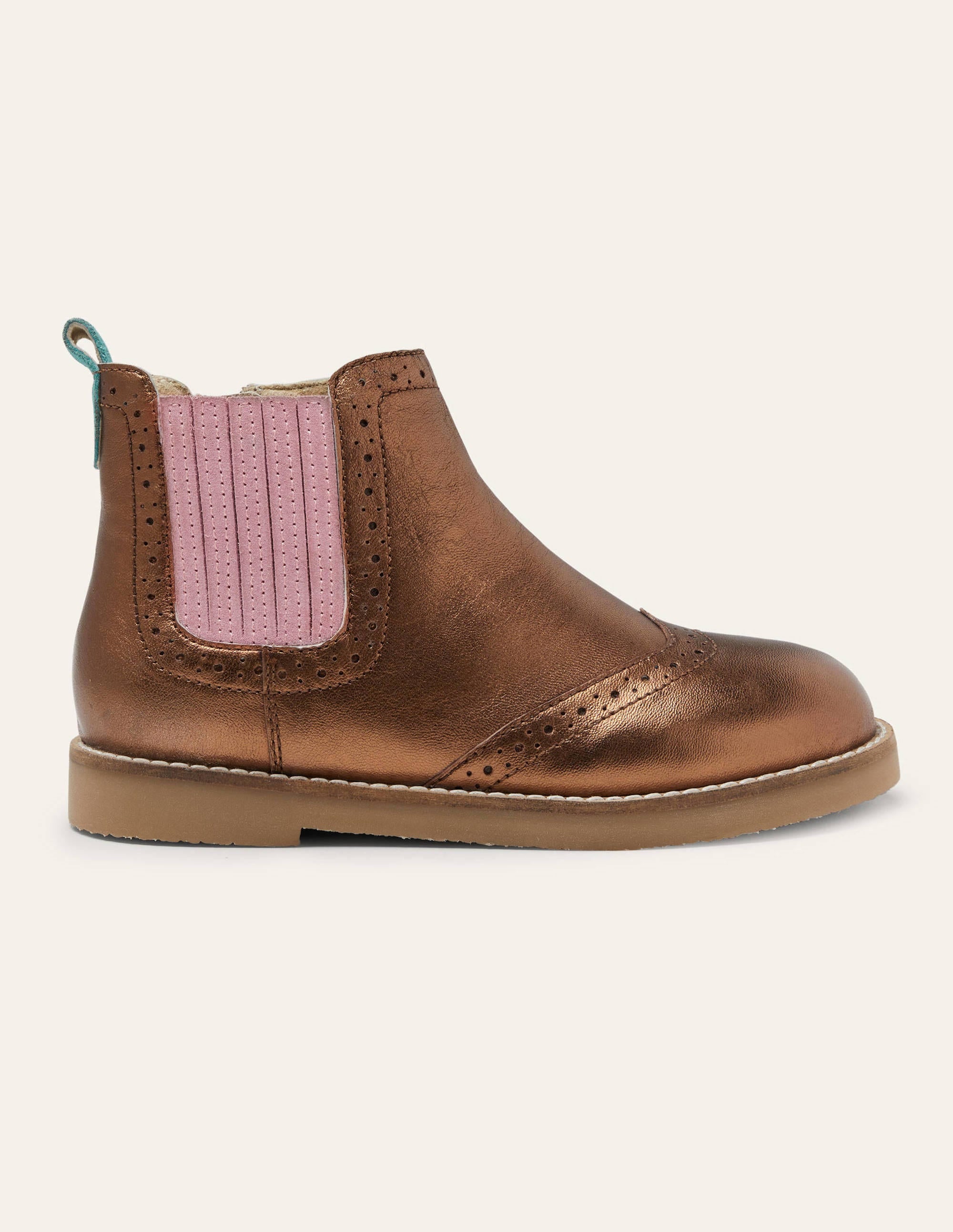 Leather Chelsea Boot-Bronze Metallic - Image 2