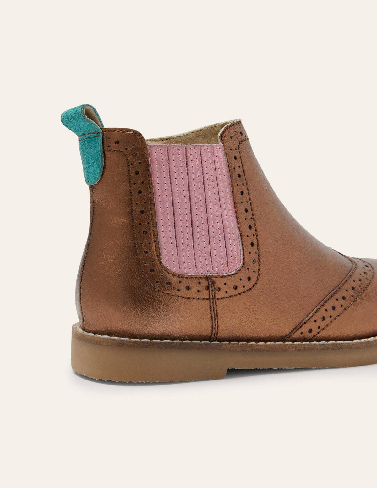 Leather Chelsea Boot-Bronze Metallic - Image 3
