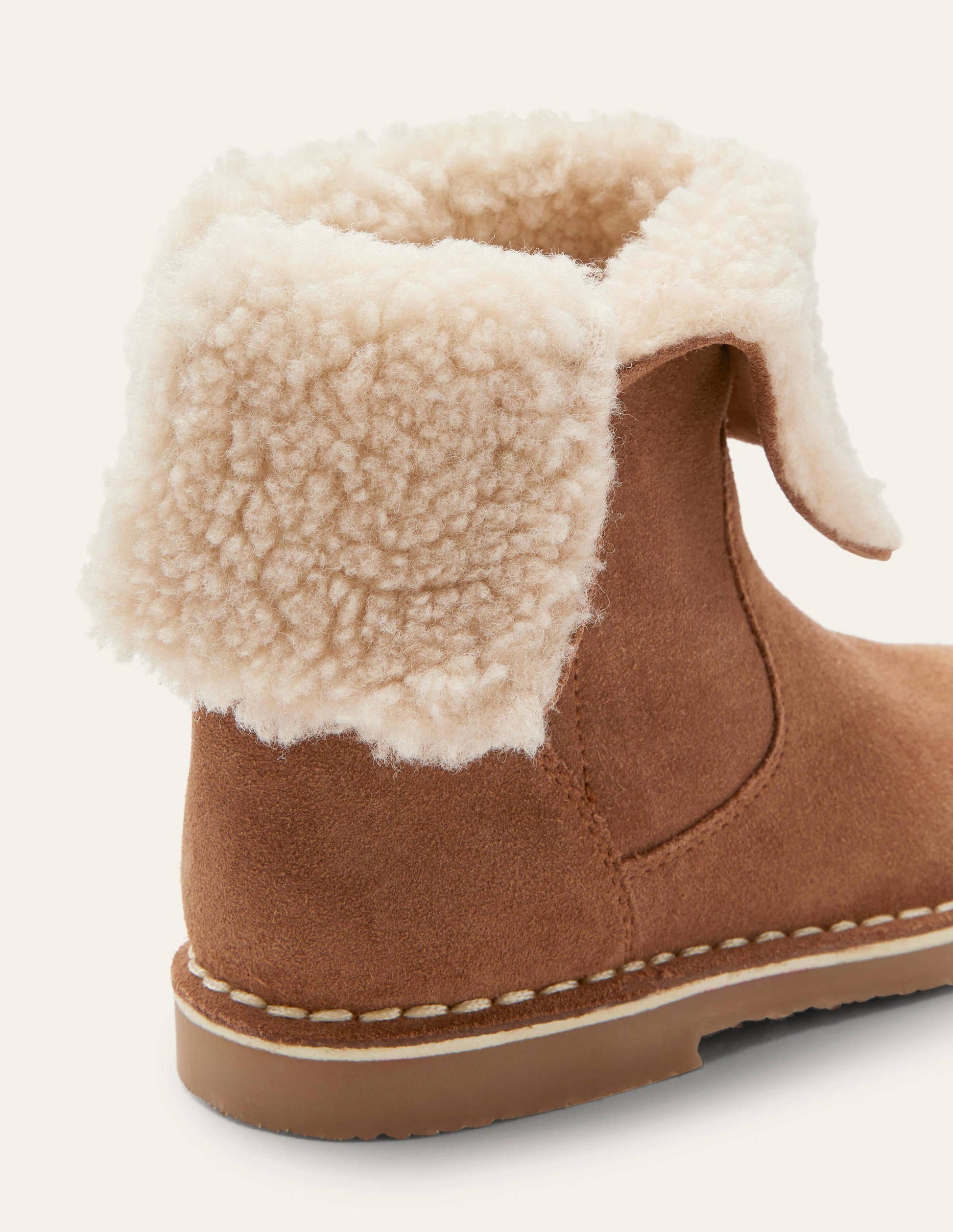 Cosy Suede Boots-Tan Brown-3