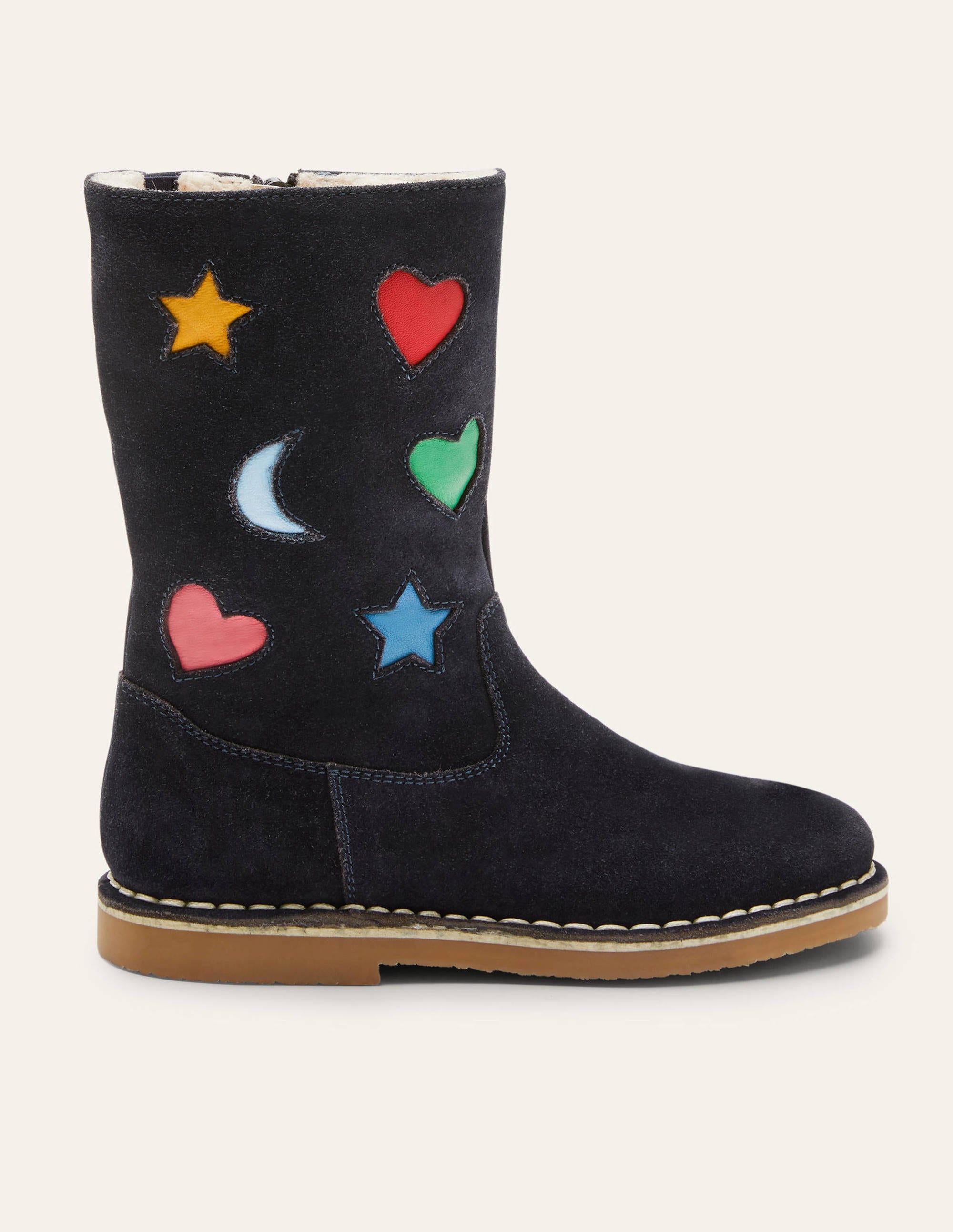 Tall Boots-Navy Suede Rainbow - Image 2
