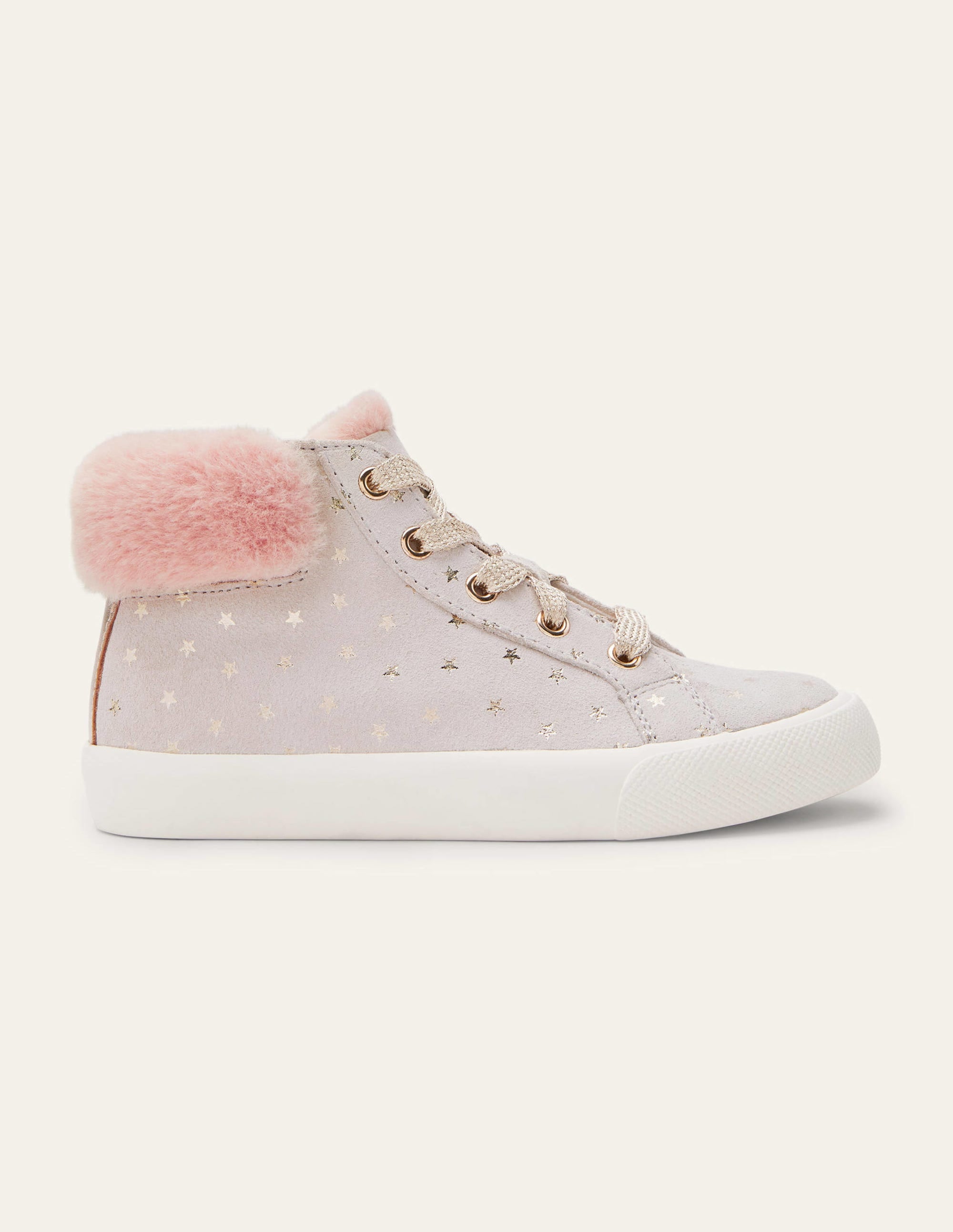Cosy High Top Trainers-Grey Suede Stars - Image 2