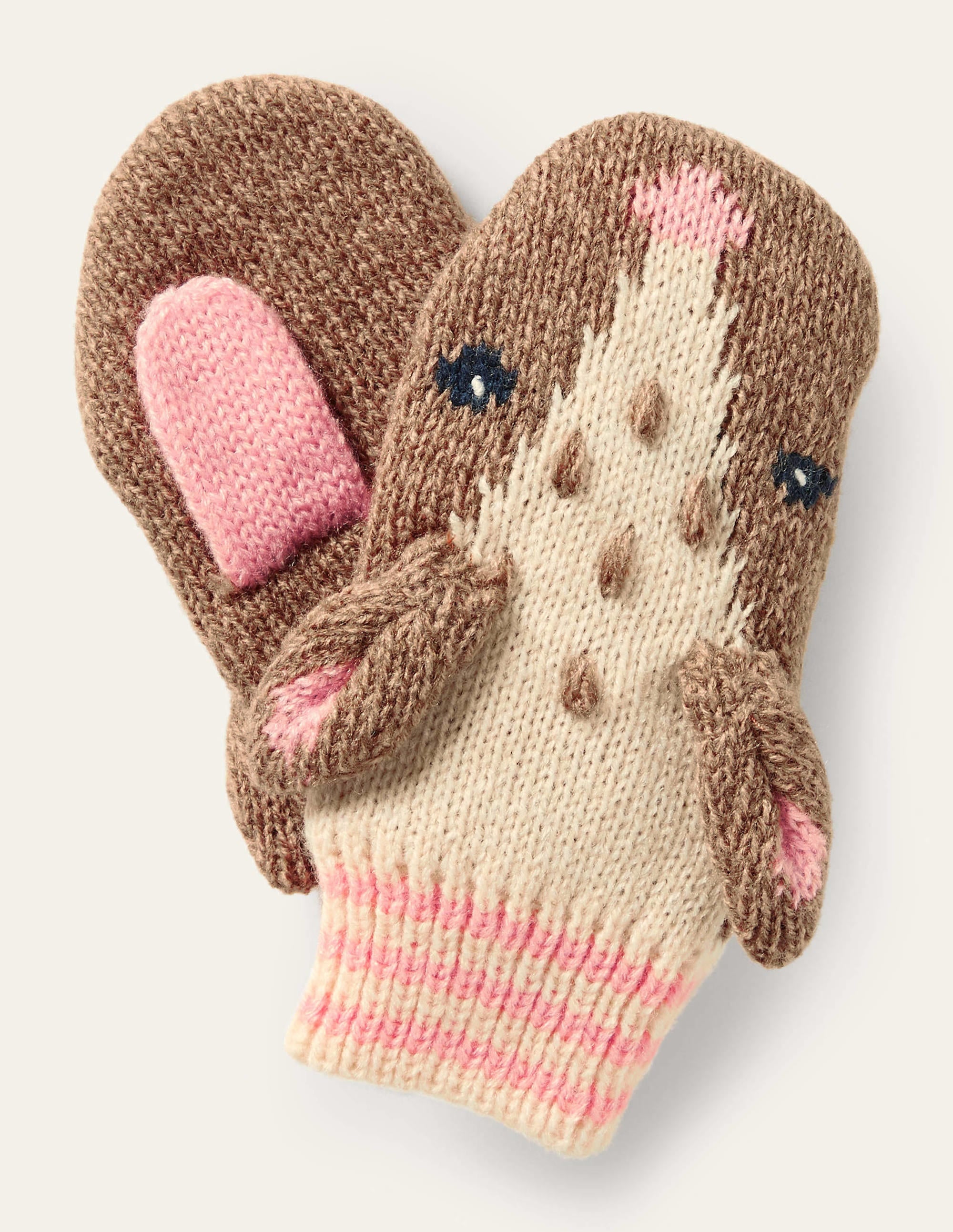 Novelty Deer Mittens-Mouse Brown - Image 1