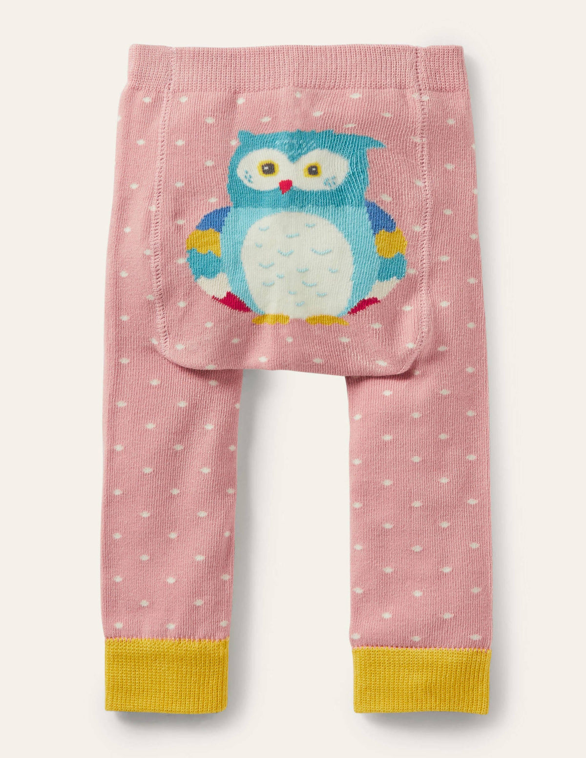 Knitted Leggings-Formica Pink Owl - Image 1