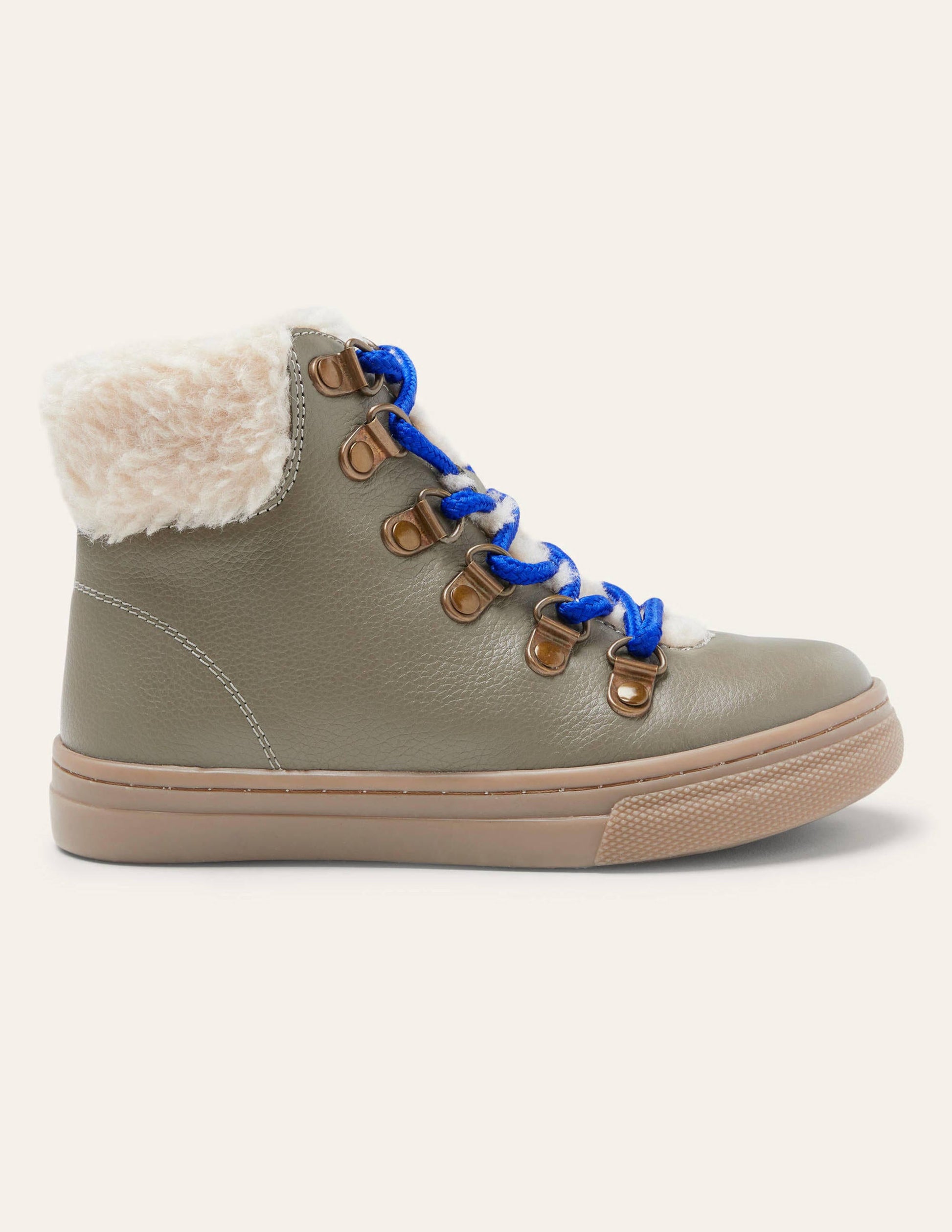 Cosy Leather Lace Up Boots-Brown-2