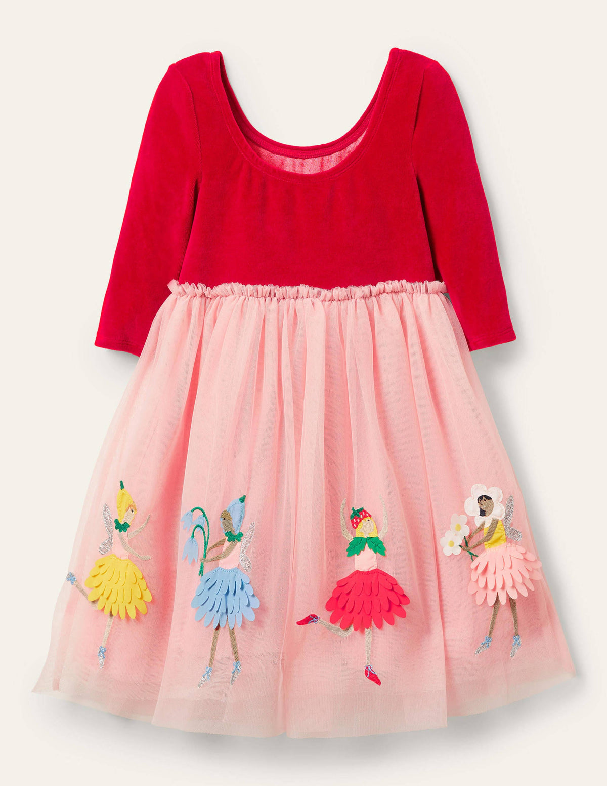 Velvet Bodice Tulle Dress-Royal Red Fairies - Image 2
