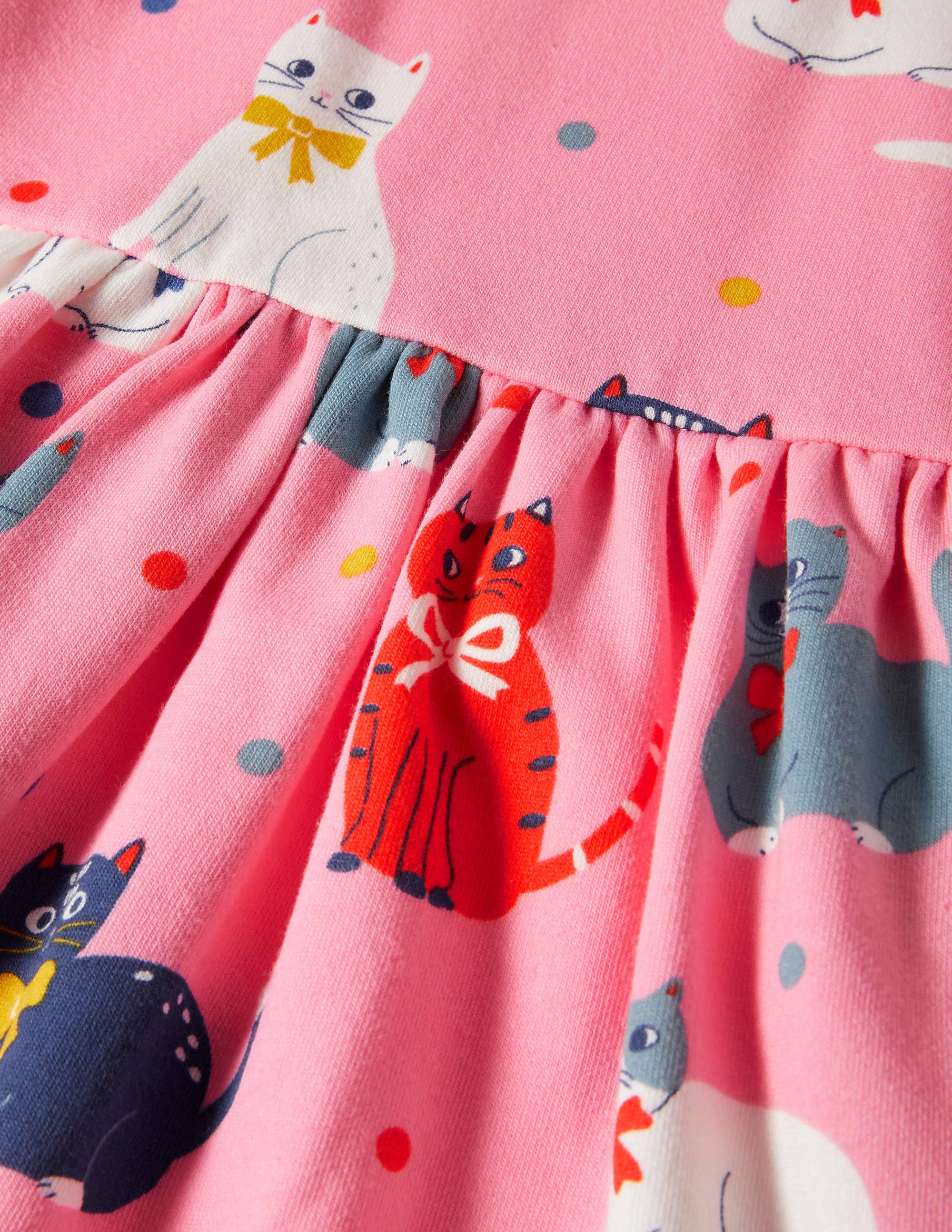 Cosy Printed Sweatshirt Dress-Formica Pink Curious Cats - Image 3