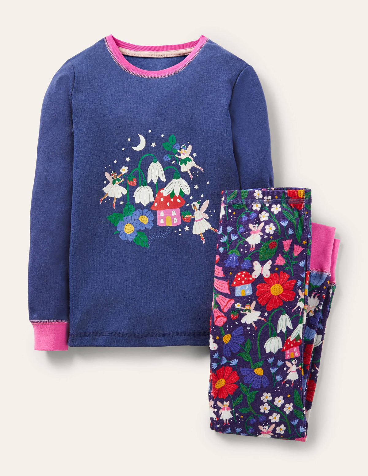 Snug Glow-In-The-Dark Pyjamas-Starboard Blue Forest Fairies - Image 1