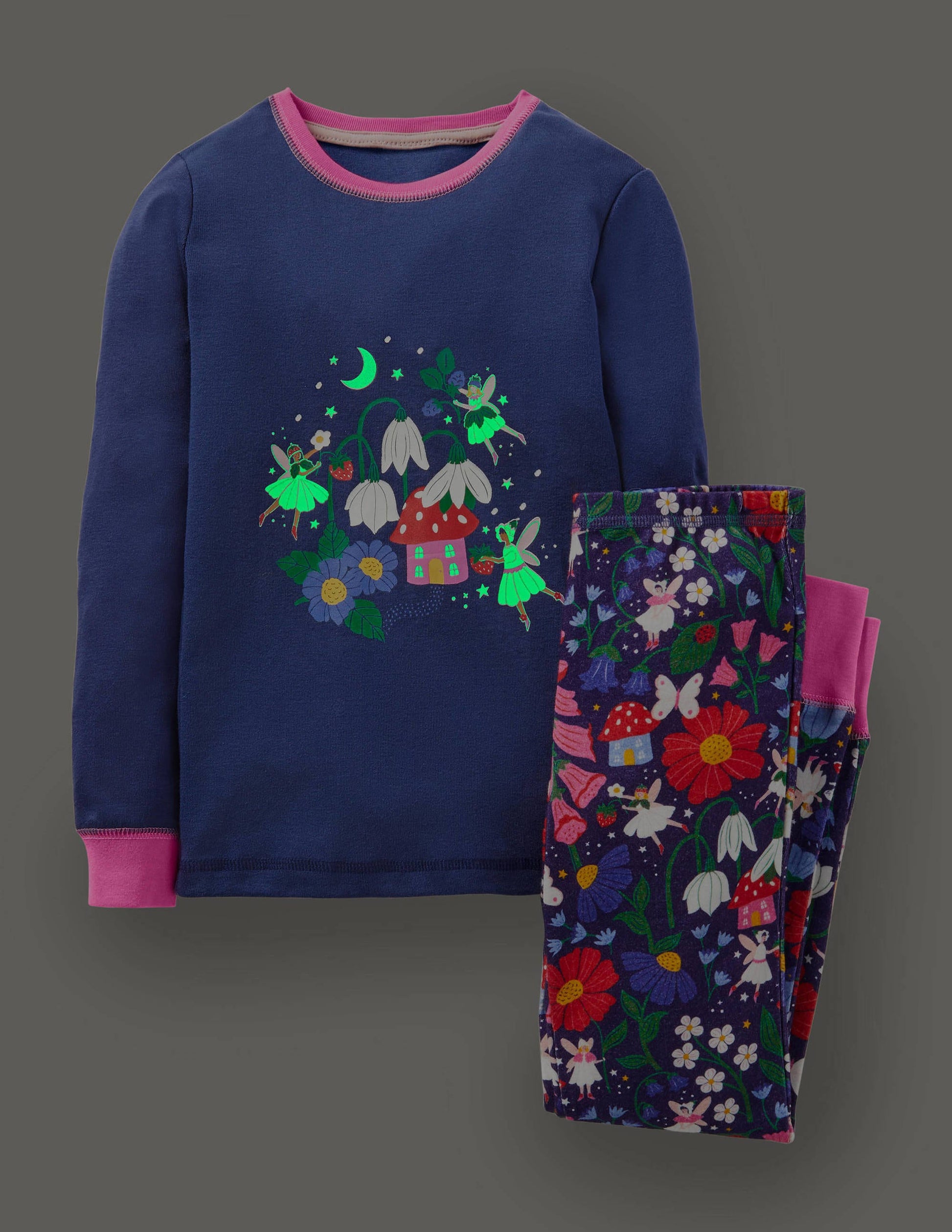 Snug Glow-In-The-Dark Pyjamas-Starboard Blue Forest Fairies-4