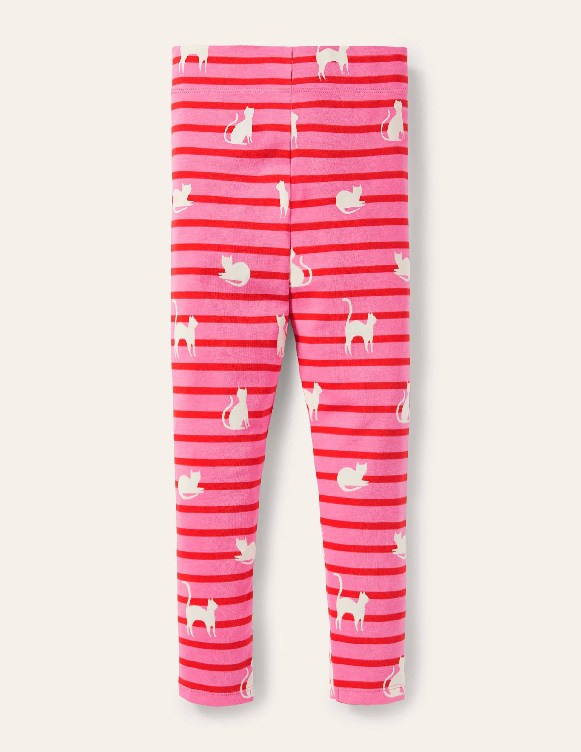 Fun Leggings-Pink/Red Glow-in-the-dark Cats-2