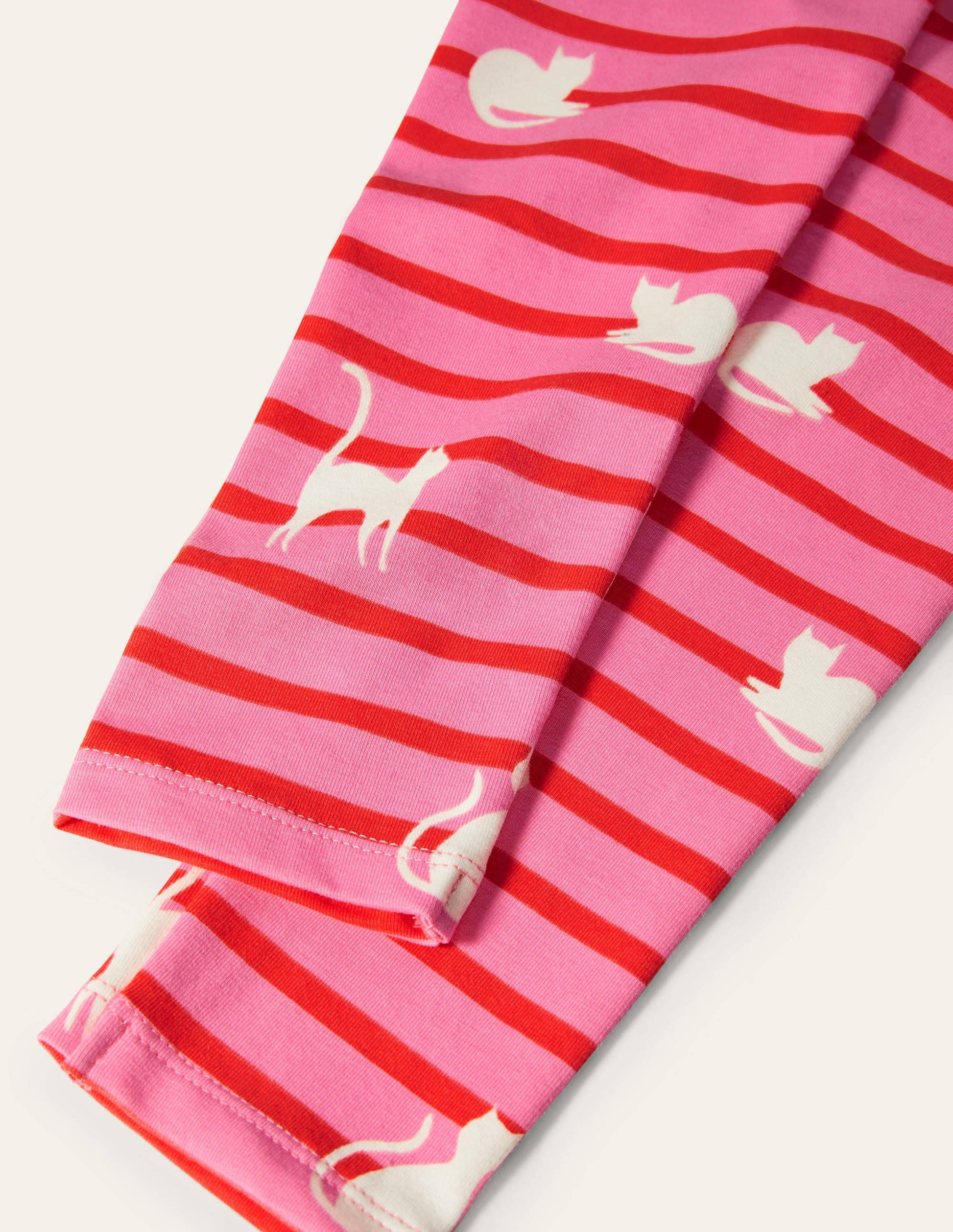 Fun Leggings-Pink/Red Glow-in-the-dark Cats-3
