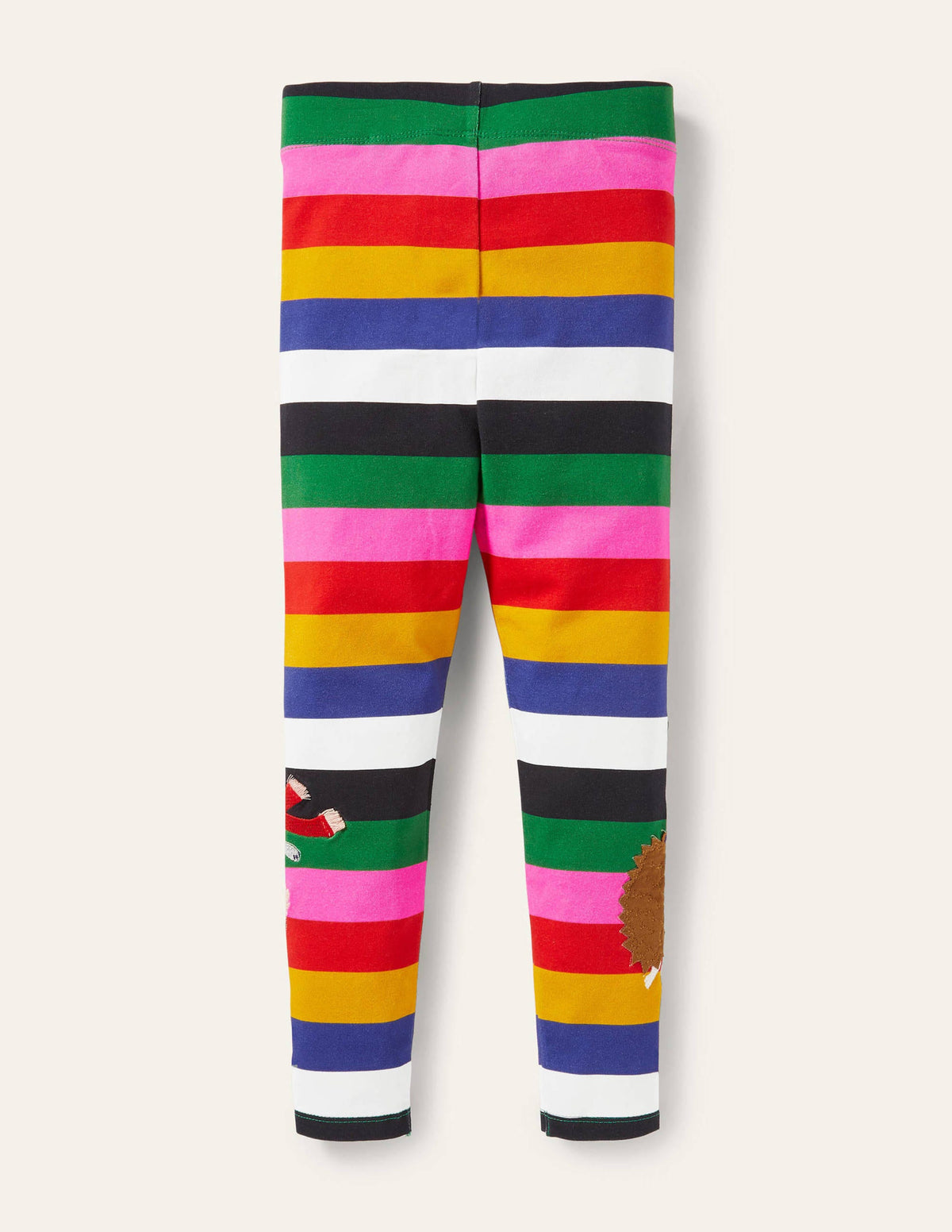 Fun Appliqué Leggings-Multi Stripe Animals - Image 2