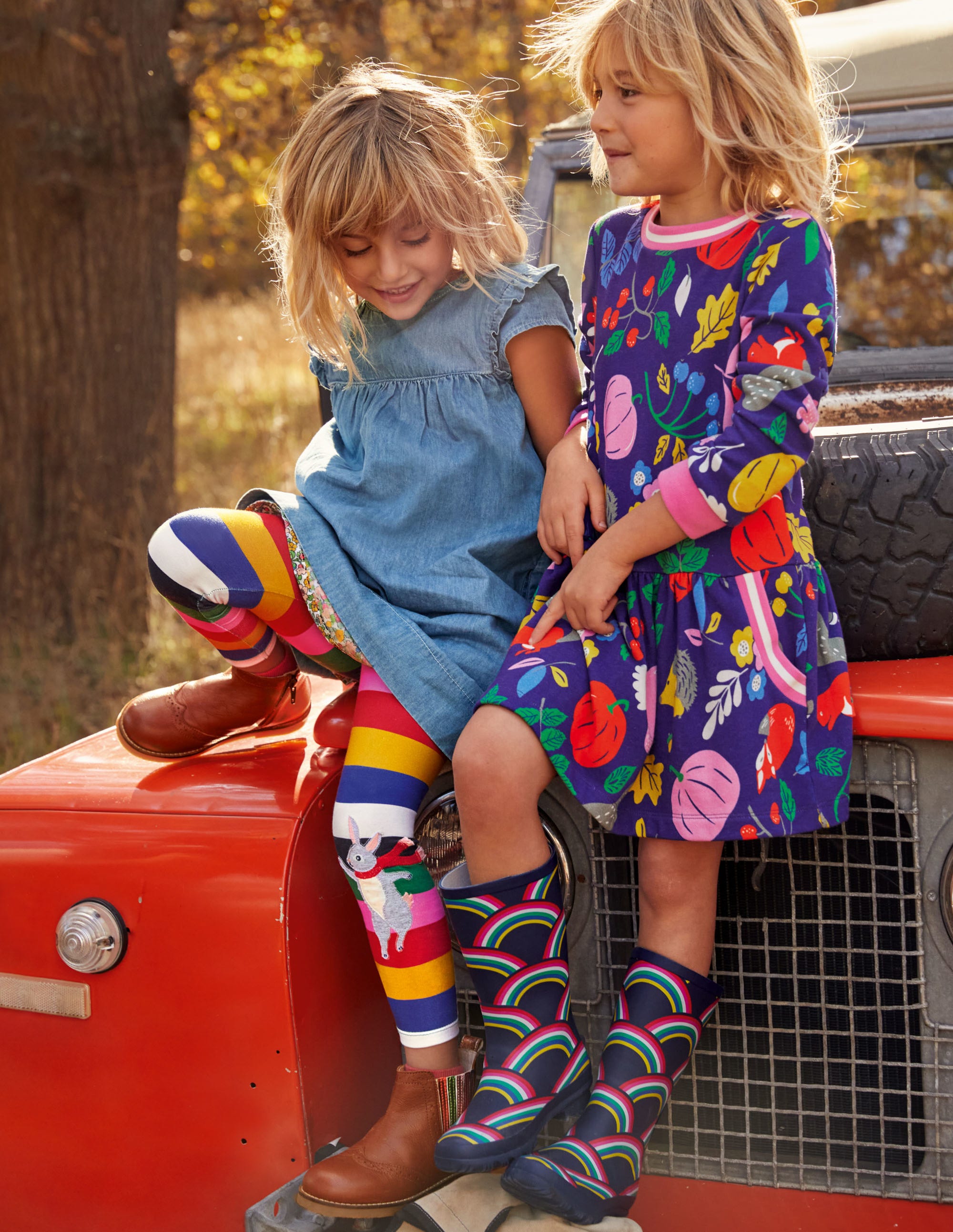 Fun Appliqué Leggings-Multi Stripe Animals - Image 4