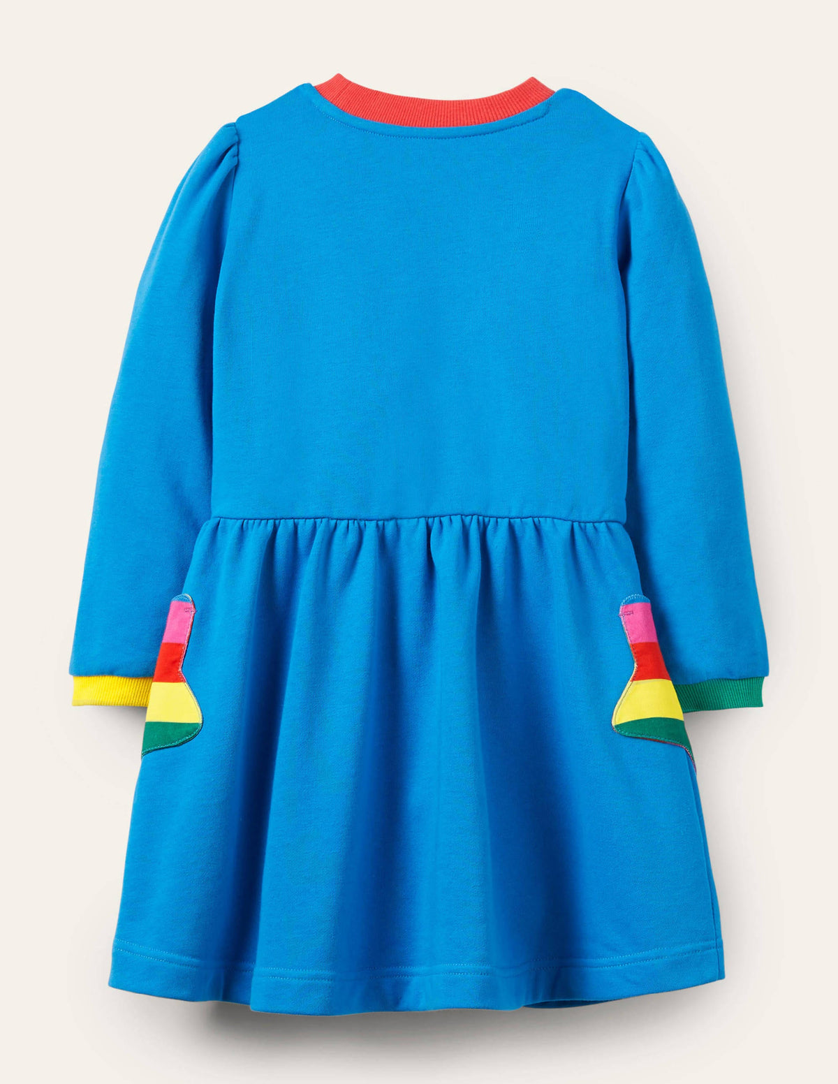 Appliqué Pocket Dress-Moroccan Blue Stars - Image 2