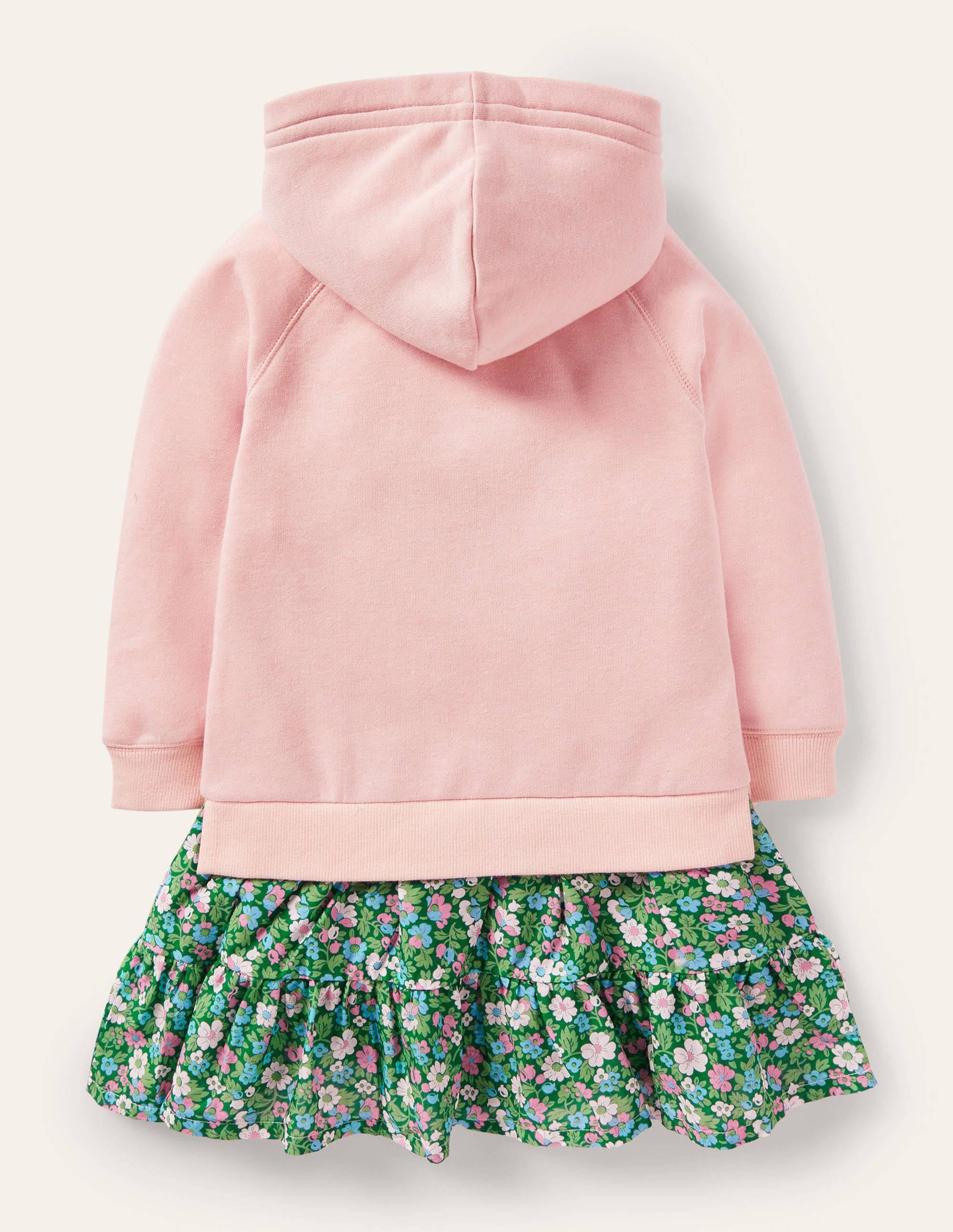 Cosy Hooded Dress-Boto Pink Floral - Image 2
