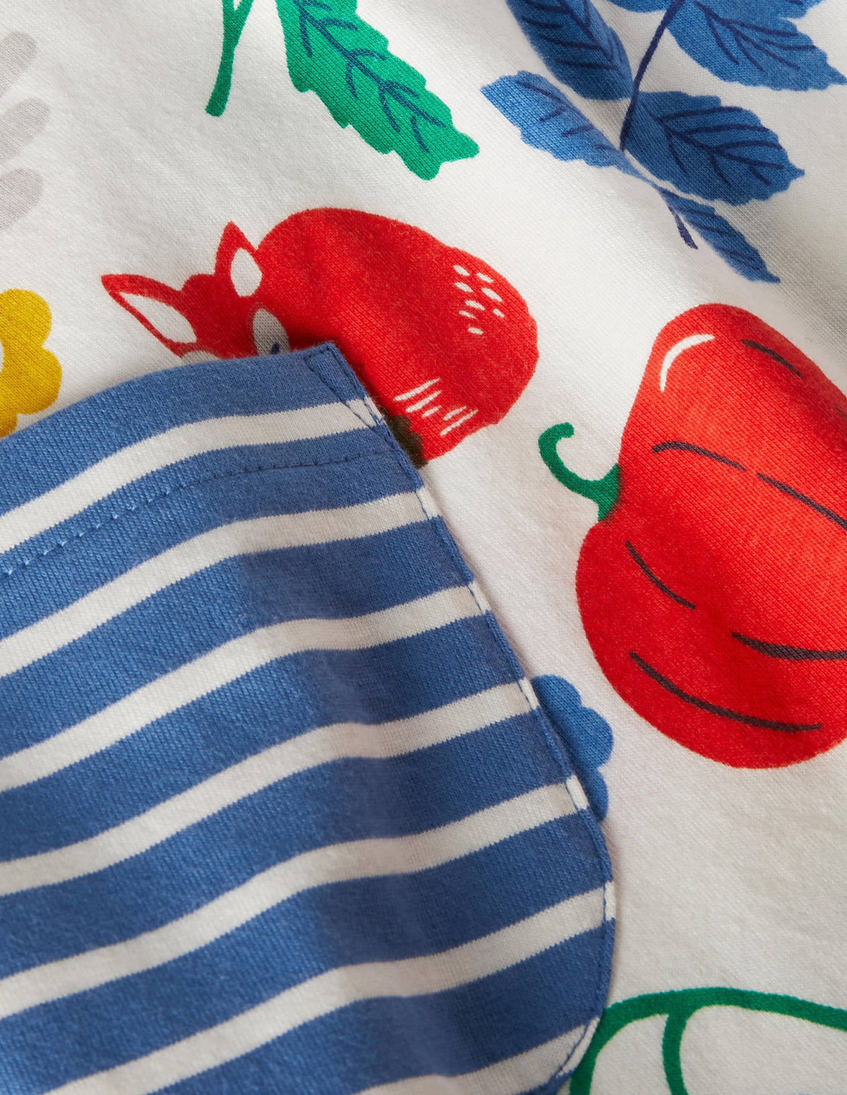 Printed Jersey Pocket Tunic-Ivory Forest Friends - Image 3