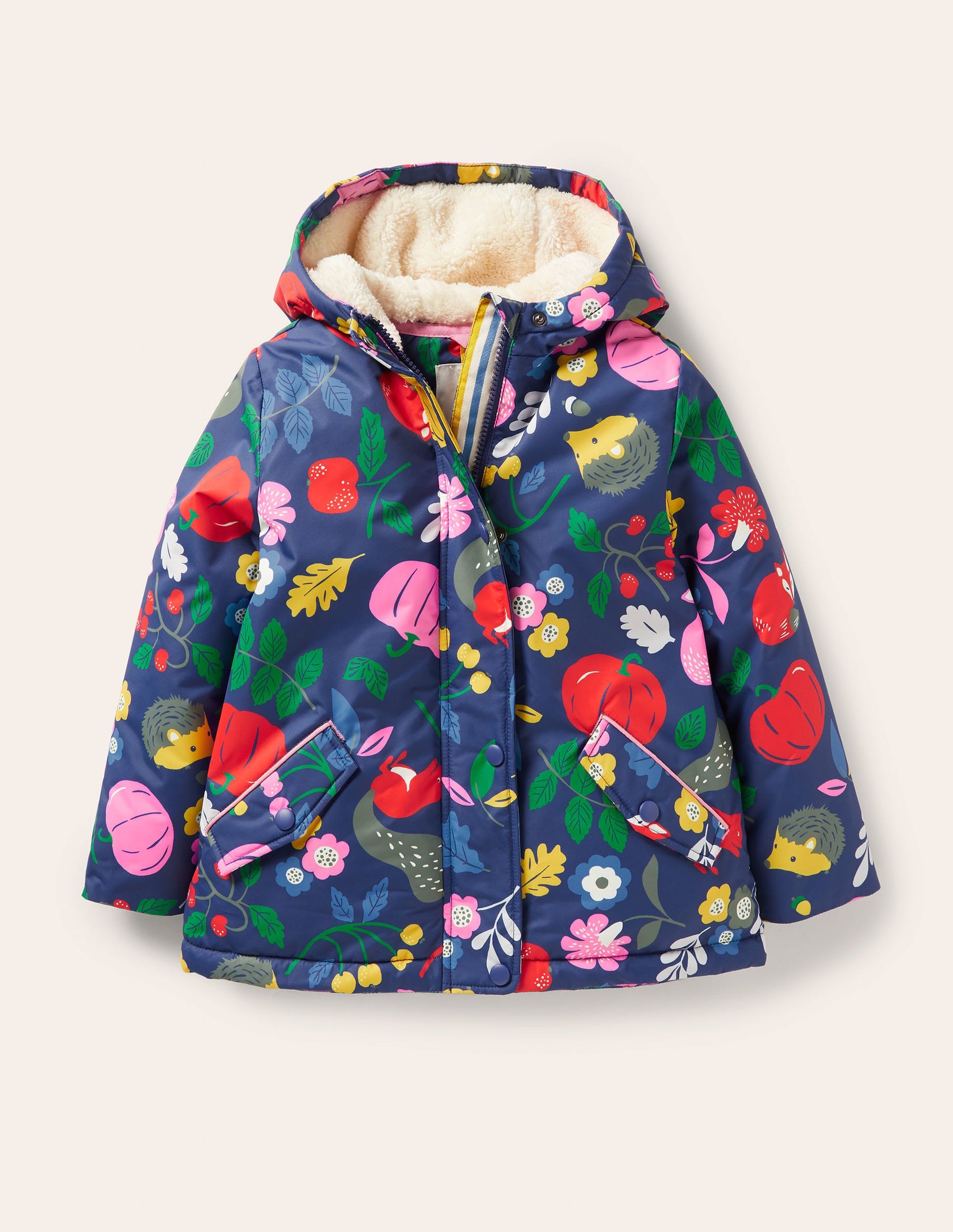 Sherpa Lined Anorak-Starboard Blue Forest Friends-1